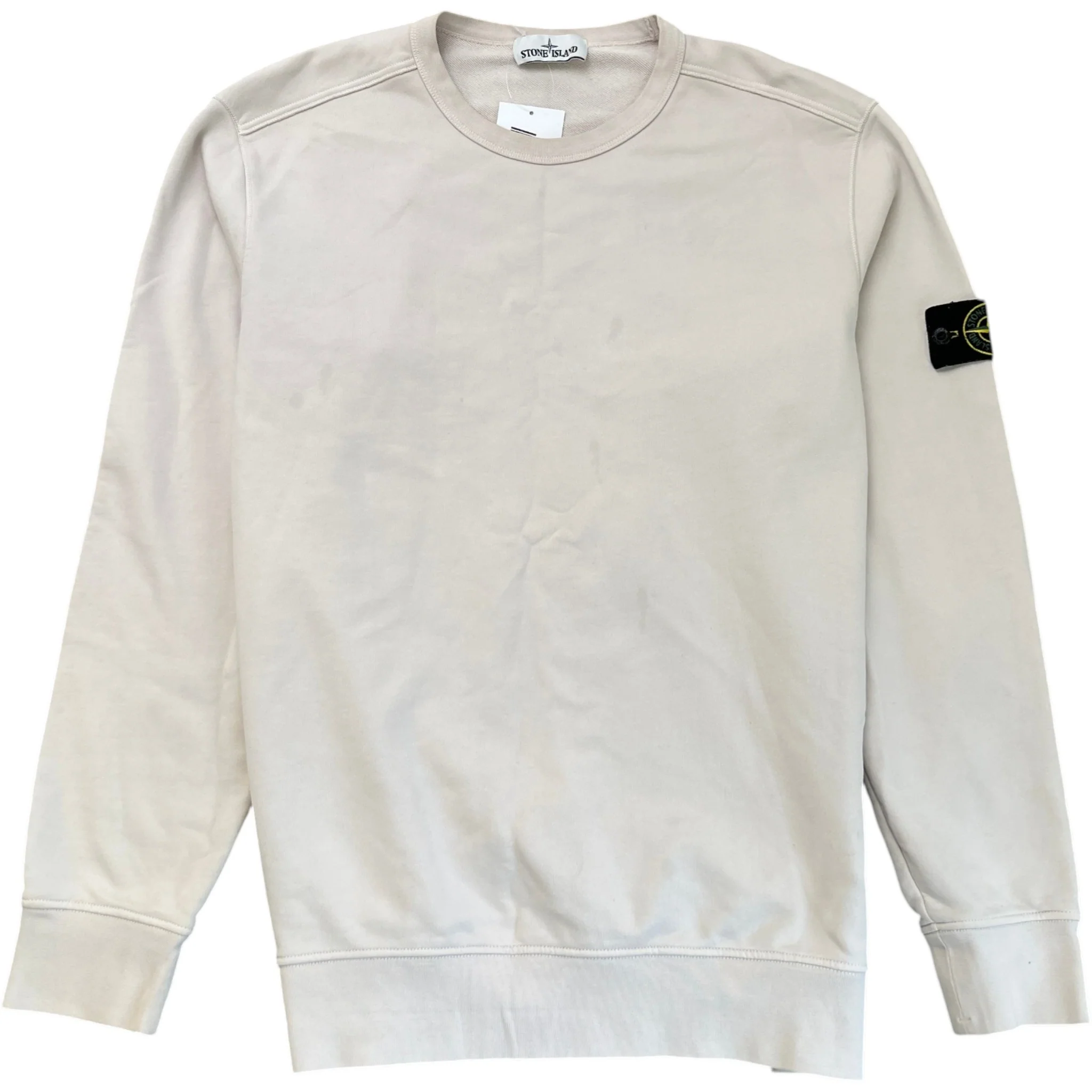 Men's Applique Logo Sweatshirt Beige Size XXXL