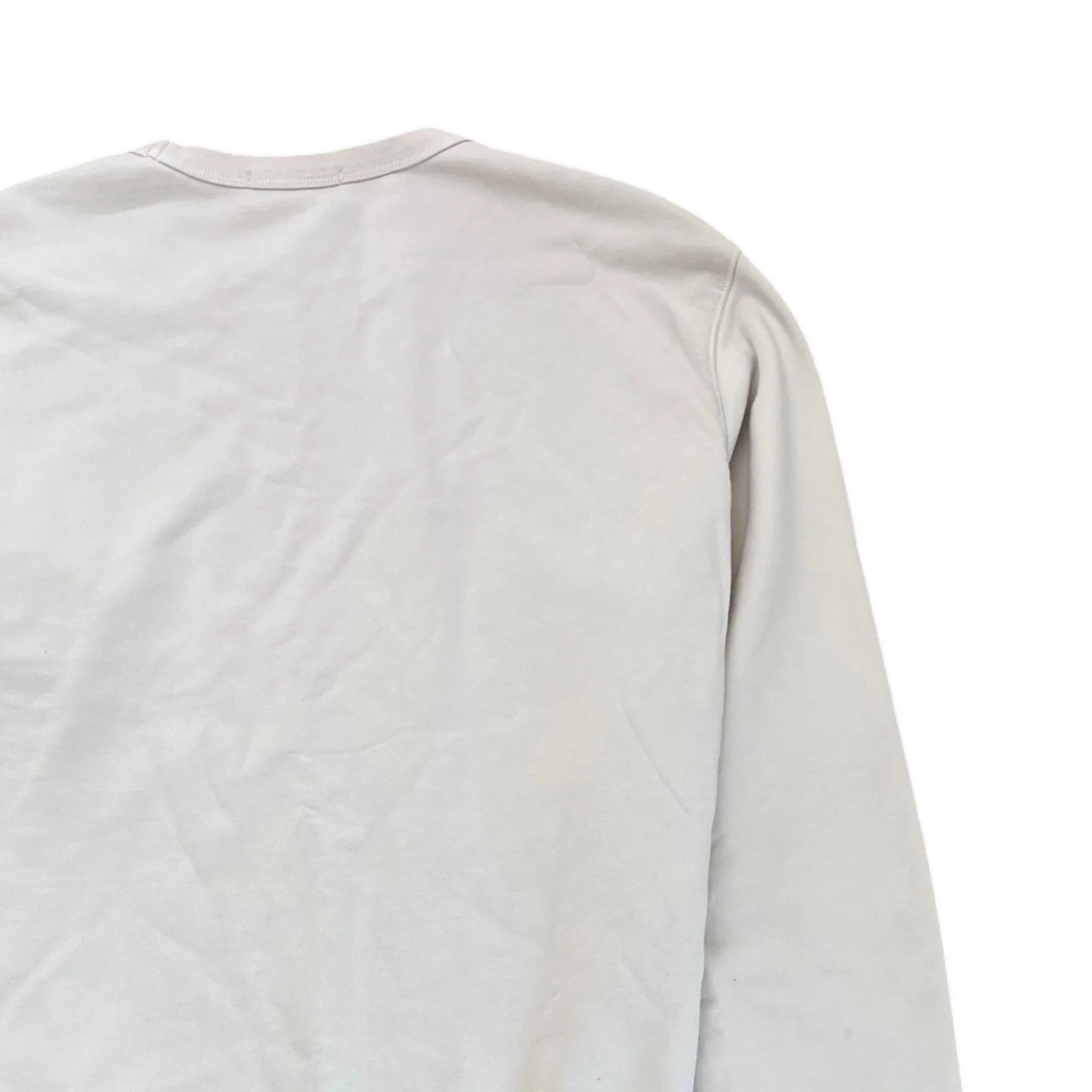 Men's Applique Logo Sweatshirt Beige Size XXXL - Image 4