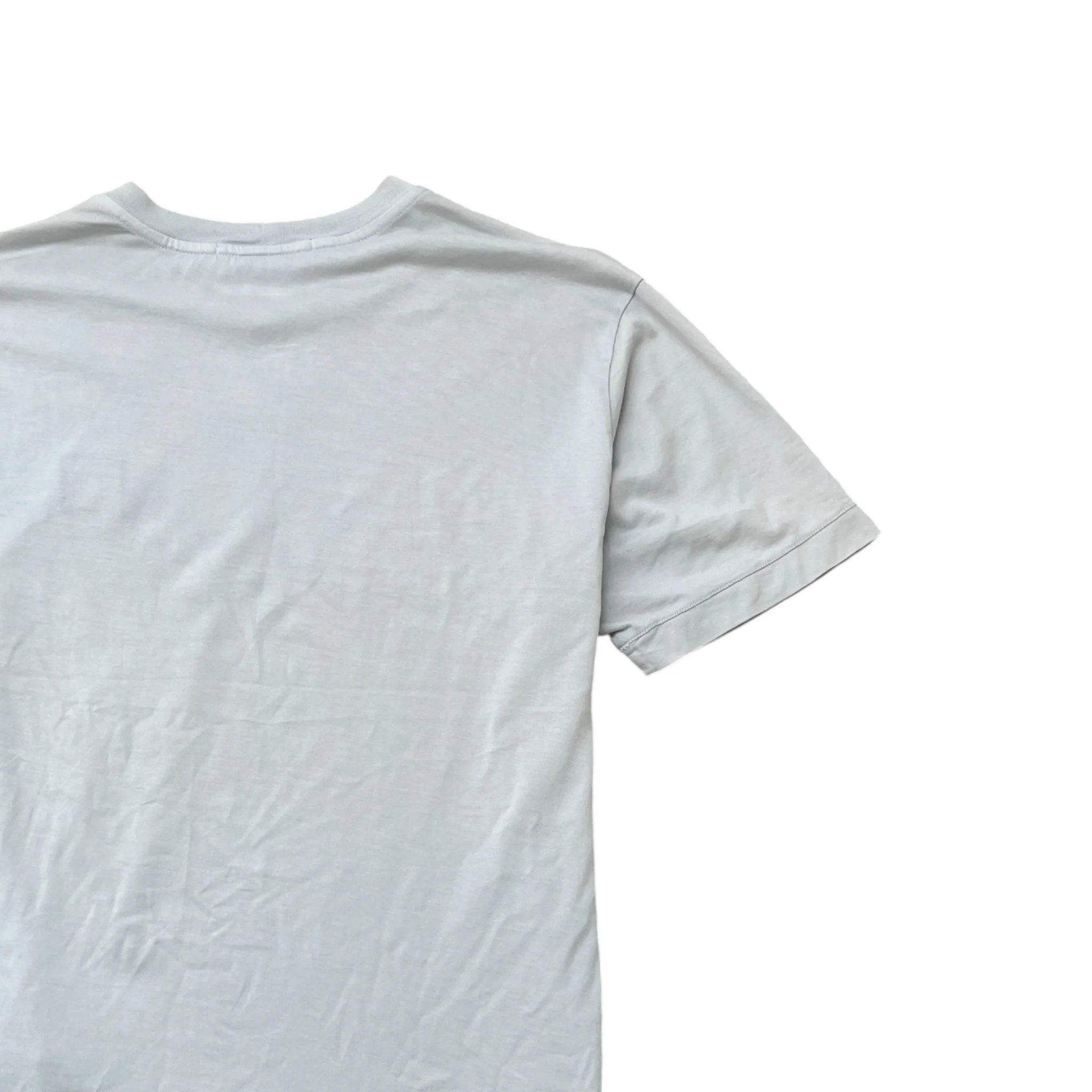 Men's Applique Logo T-Shirt Blue Size S - Image 4
