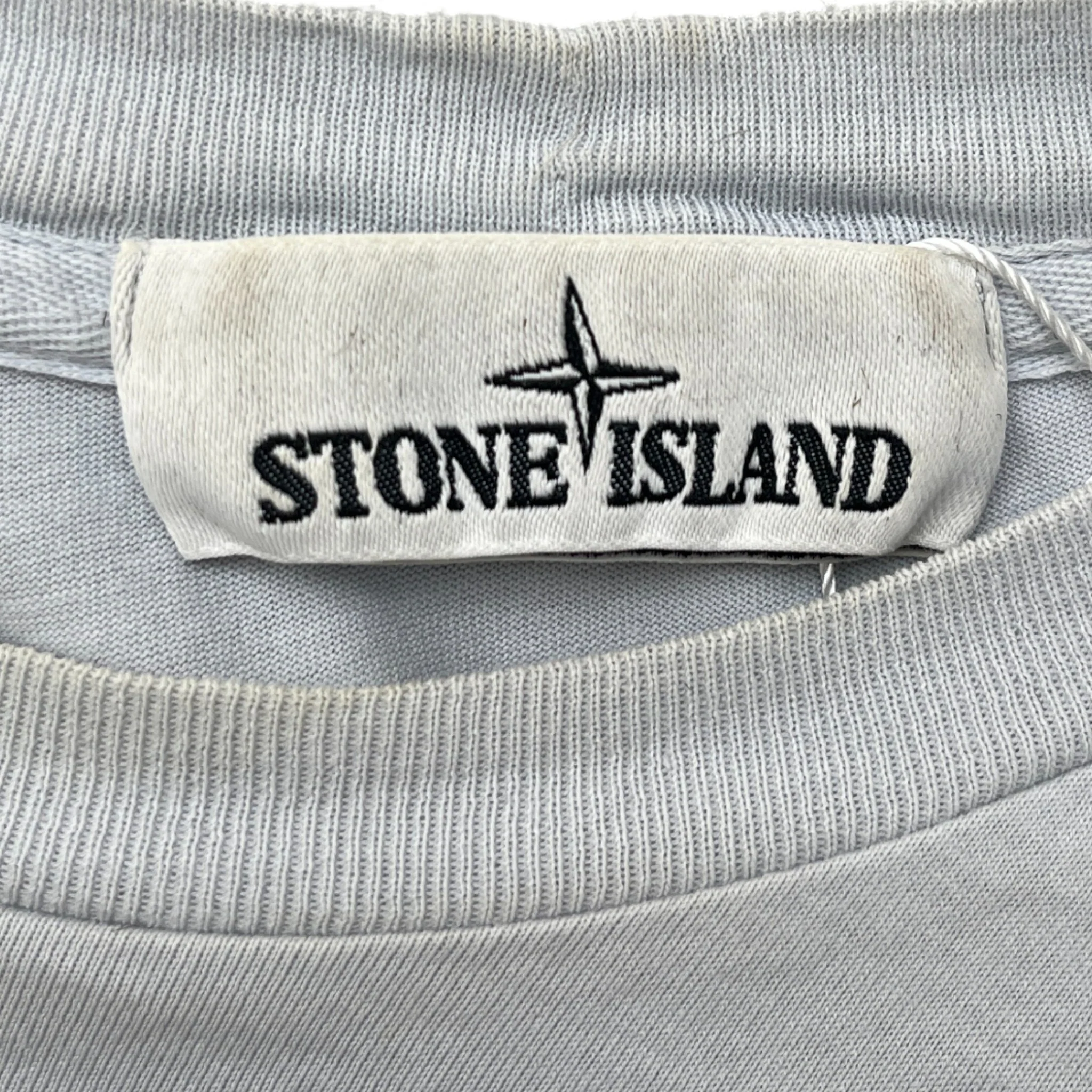 Men's Applique Logo T-Shirt Blue Size S - Image 7