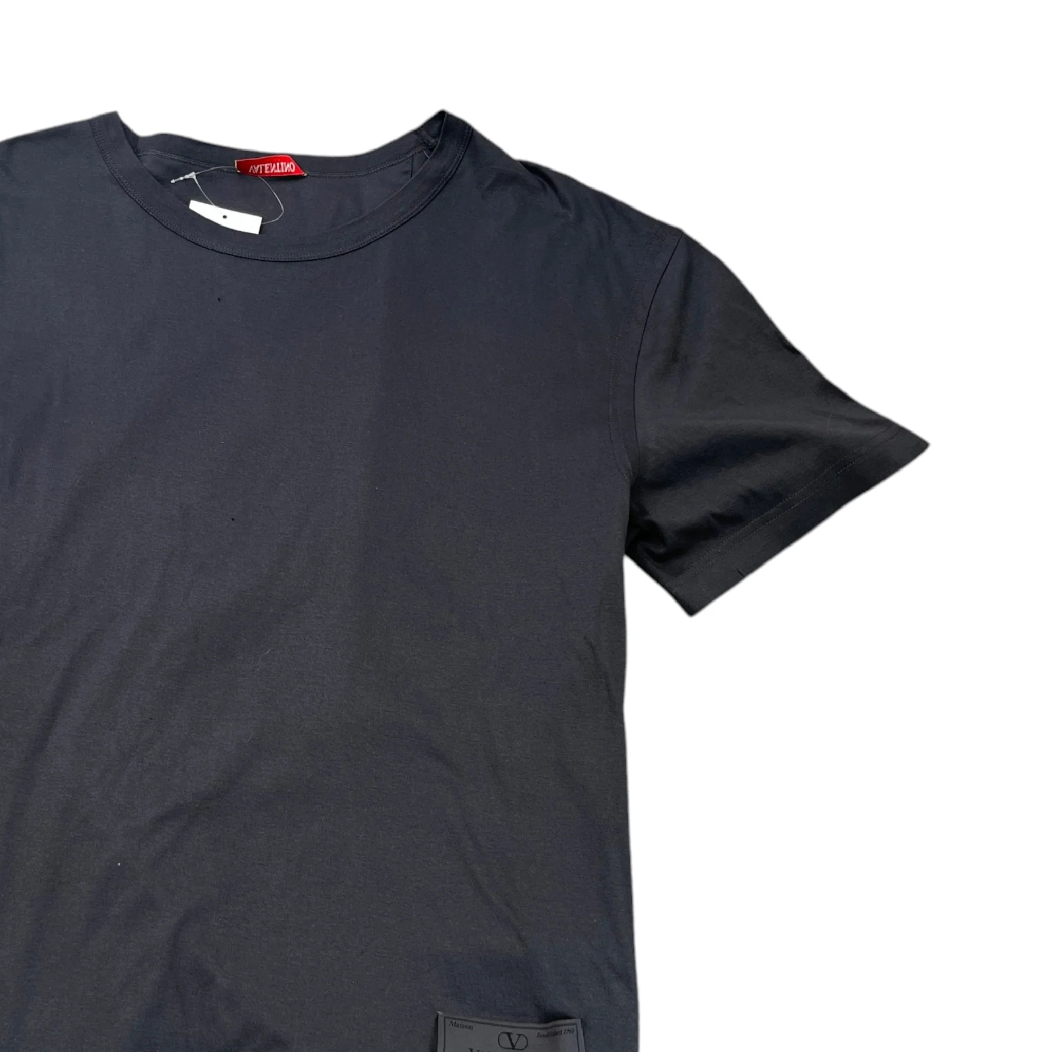 Men's Applique Logo T-Shirt Grey Size XXL - Image 3