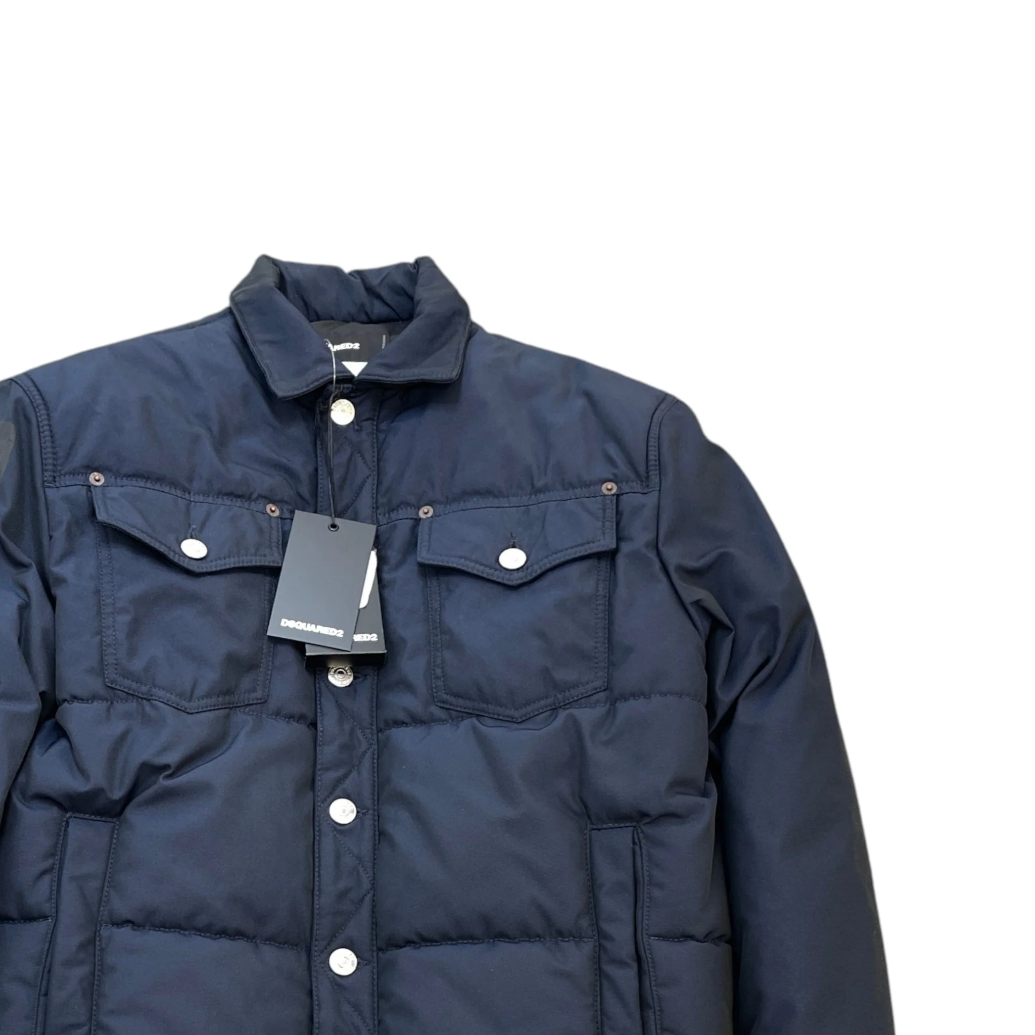 Men's Arm Logo Down Jacket Navy Size IT 48 / M - Image 3