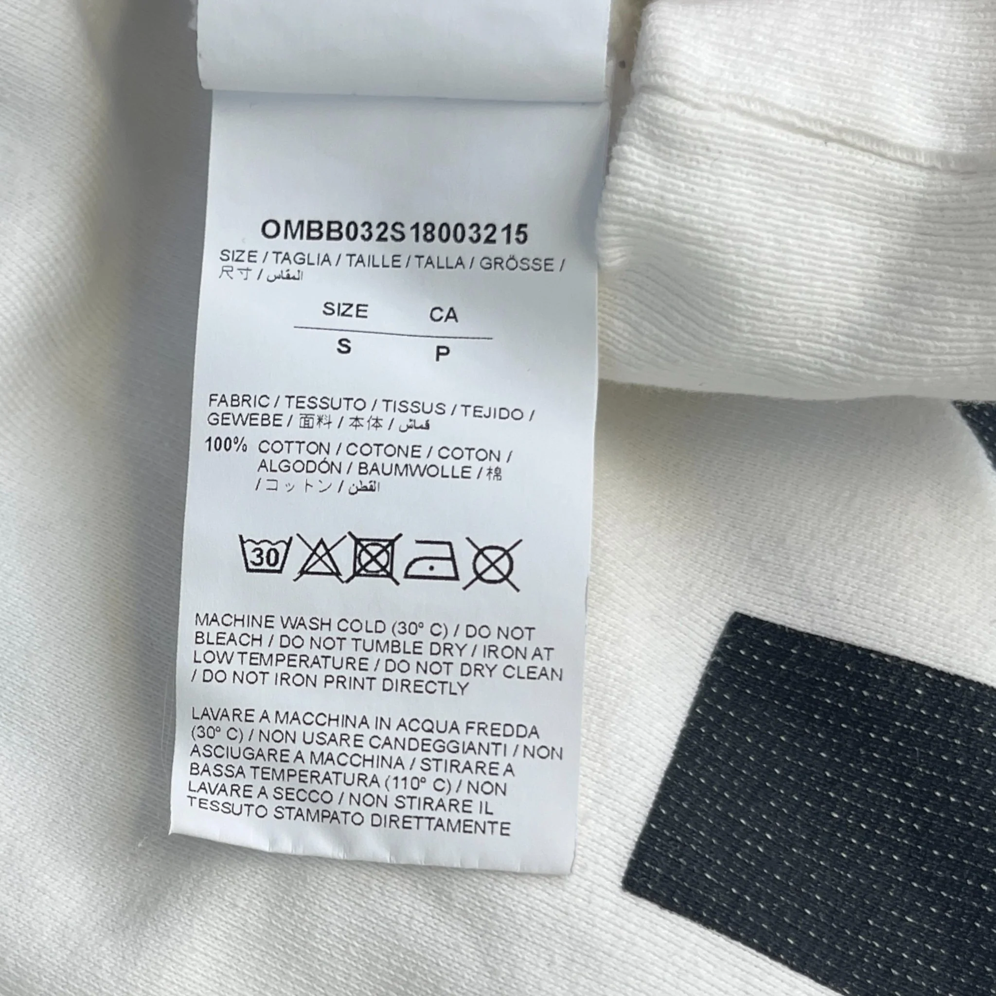 Men's Arrow Logo Hoodie White Size S - Image 6