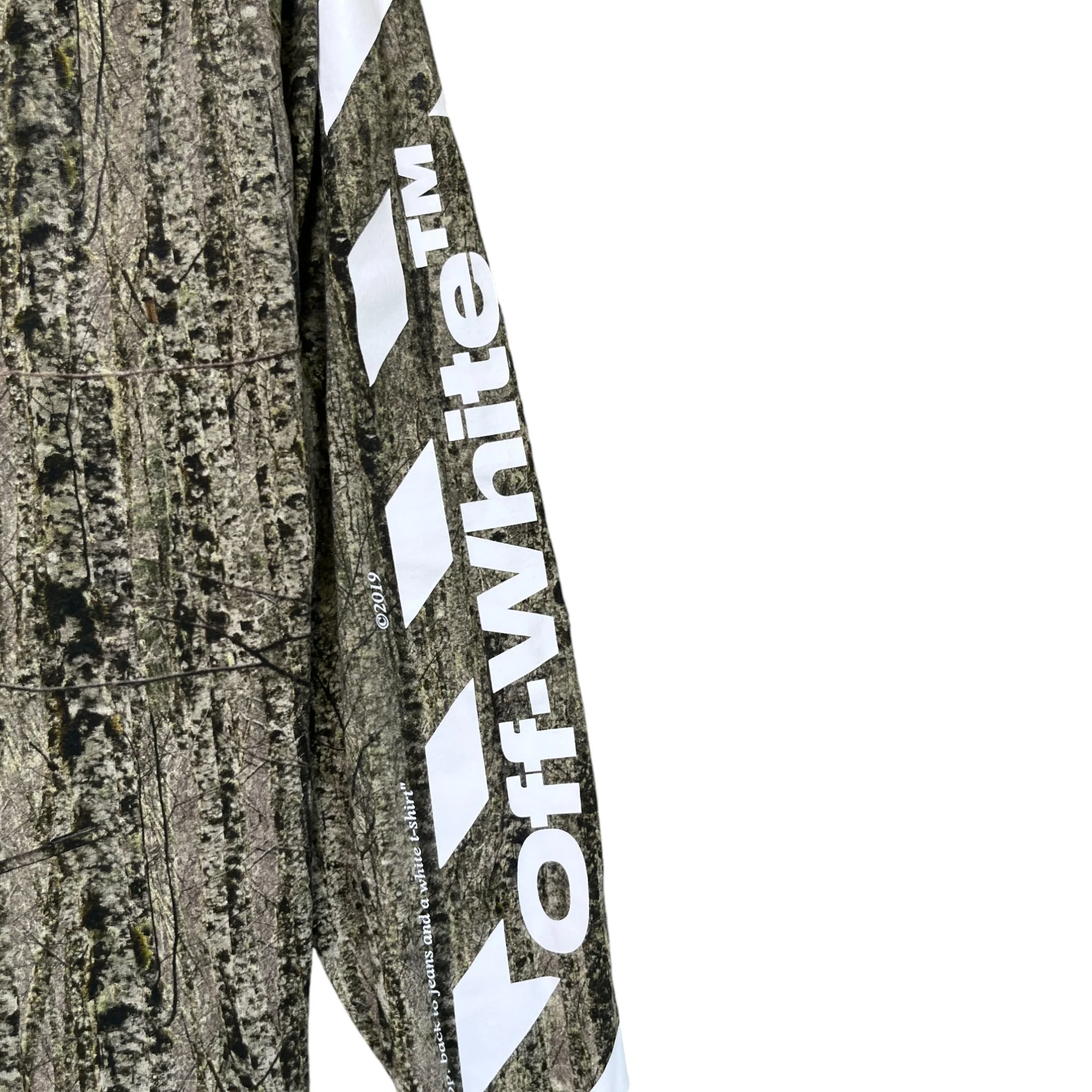 Men's Arrow Logo Long Sleeve T-Shirt Khaki Size M - Image 5
