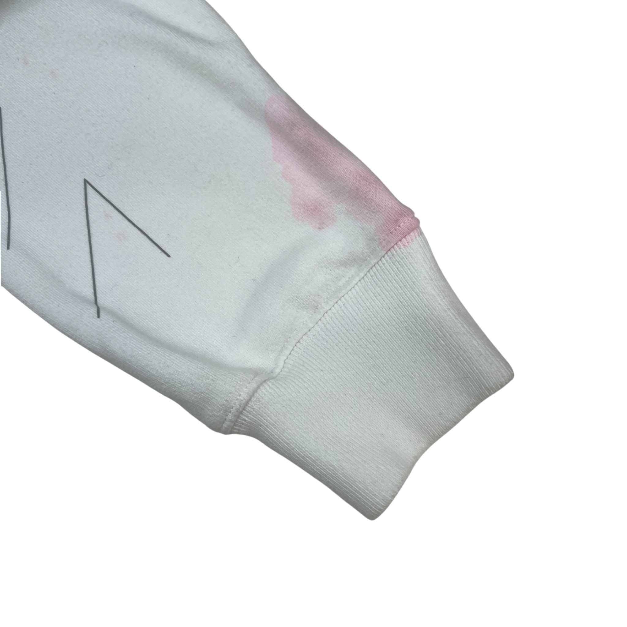 Men's Arrow Logo Print Hoodie White Size M - Image 10