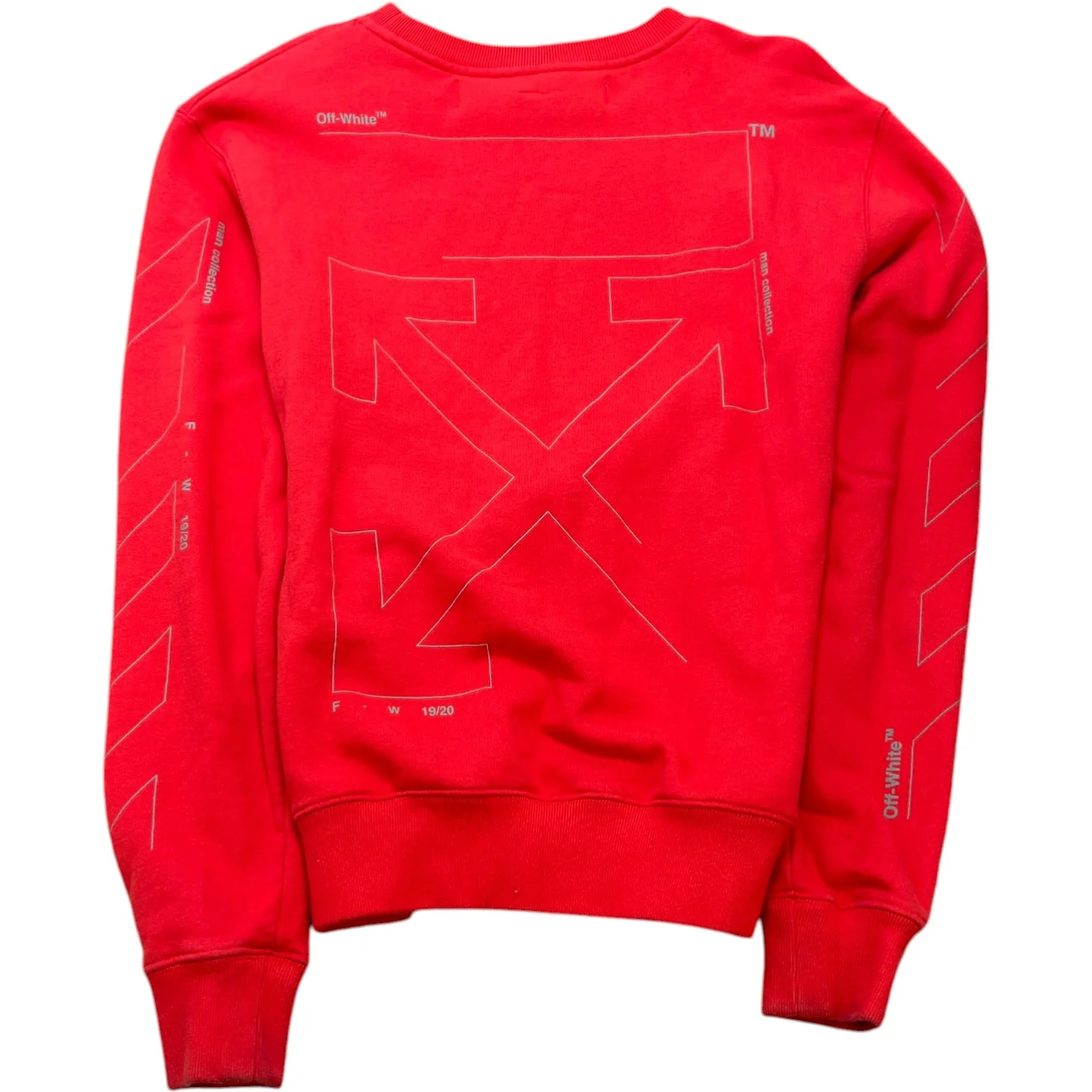 Men's Arrow Logo Sweatshirt Red Size S - Image 2