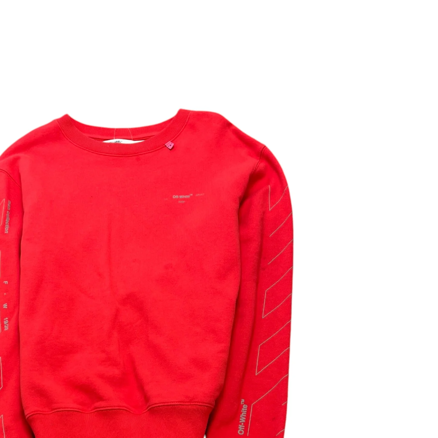 Men's Arrow Logo Sweatshirt Red Size S - Image 3
