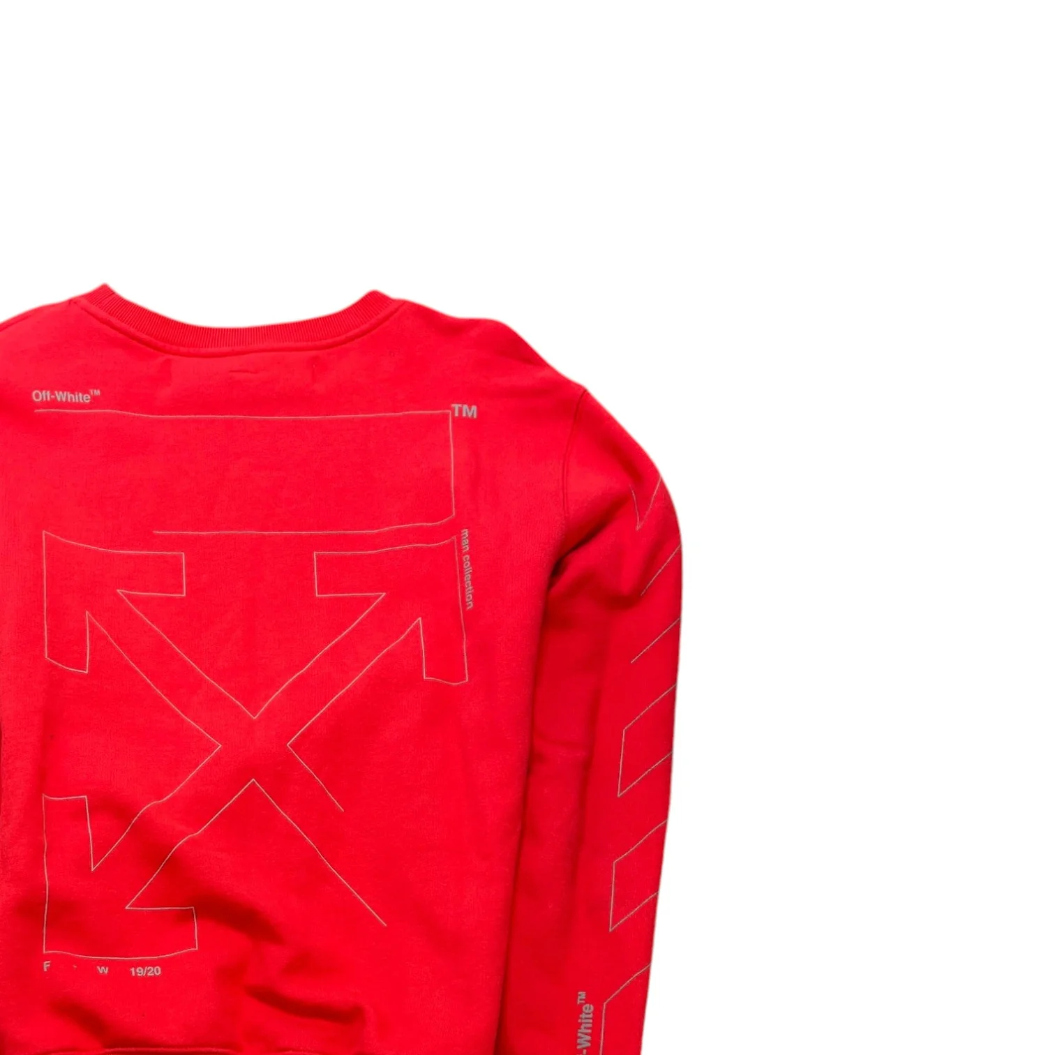 Men's Arrow Logo Sweatshirt Red Size S - Image 4