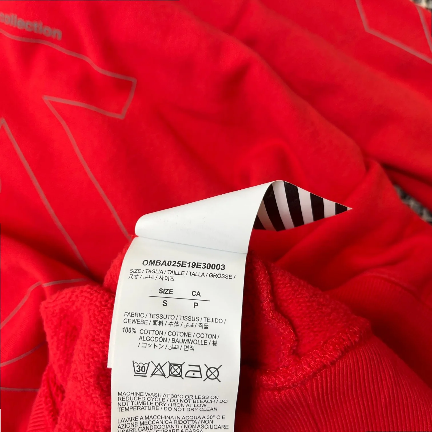 Men's Arrow Logo Sweatshirt Red Size S - Image 9