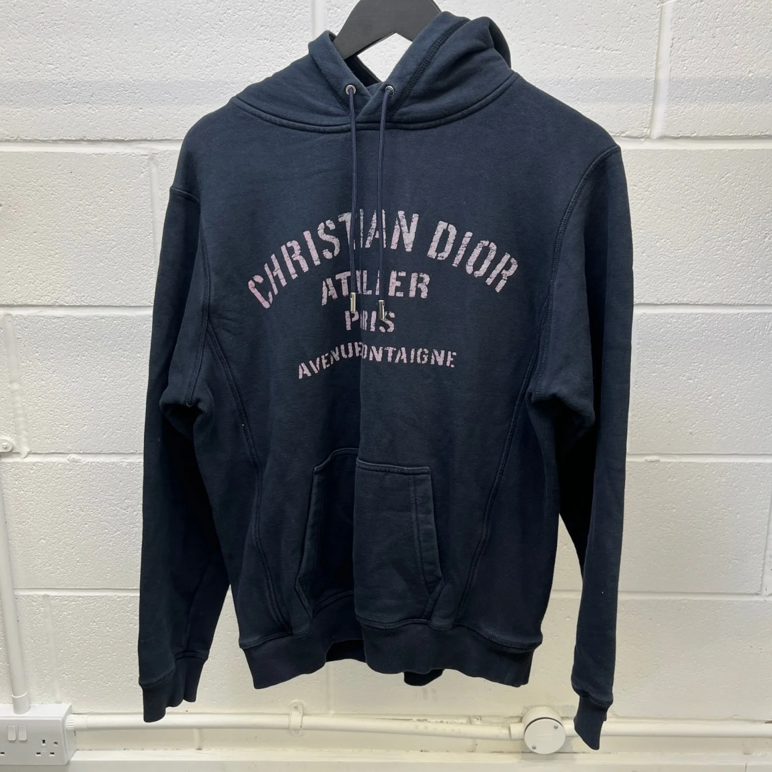 Men's Atelier Hoodie Navy Size M - Image 8