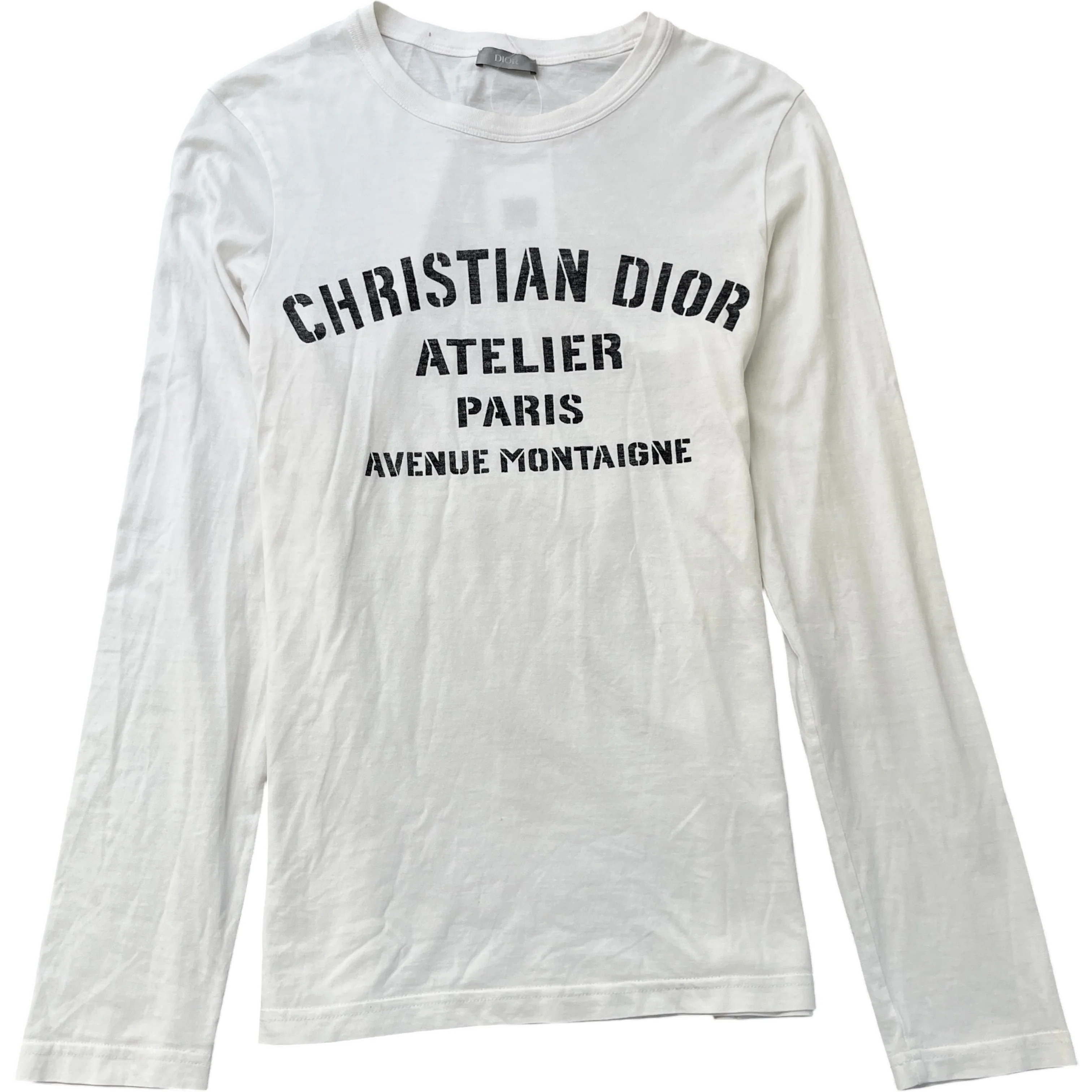 Men's Atelier Logo Long Sleeve T-Shirt White Size M