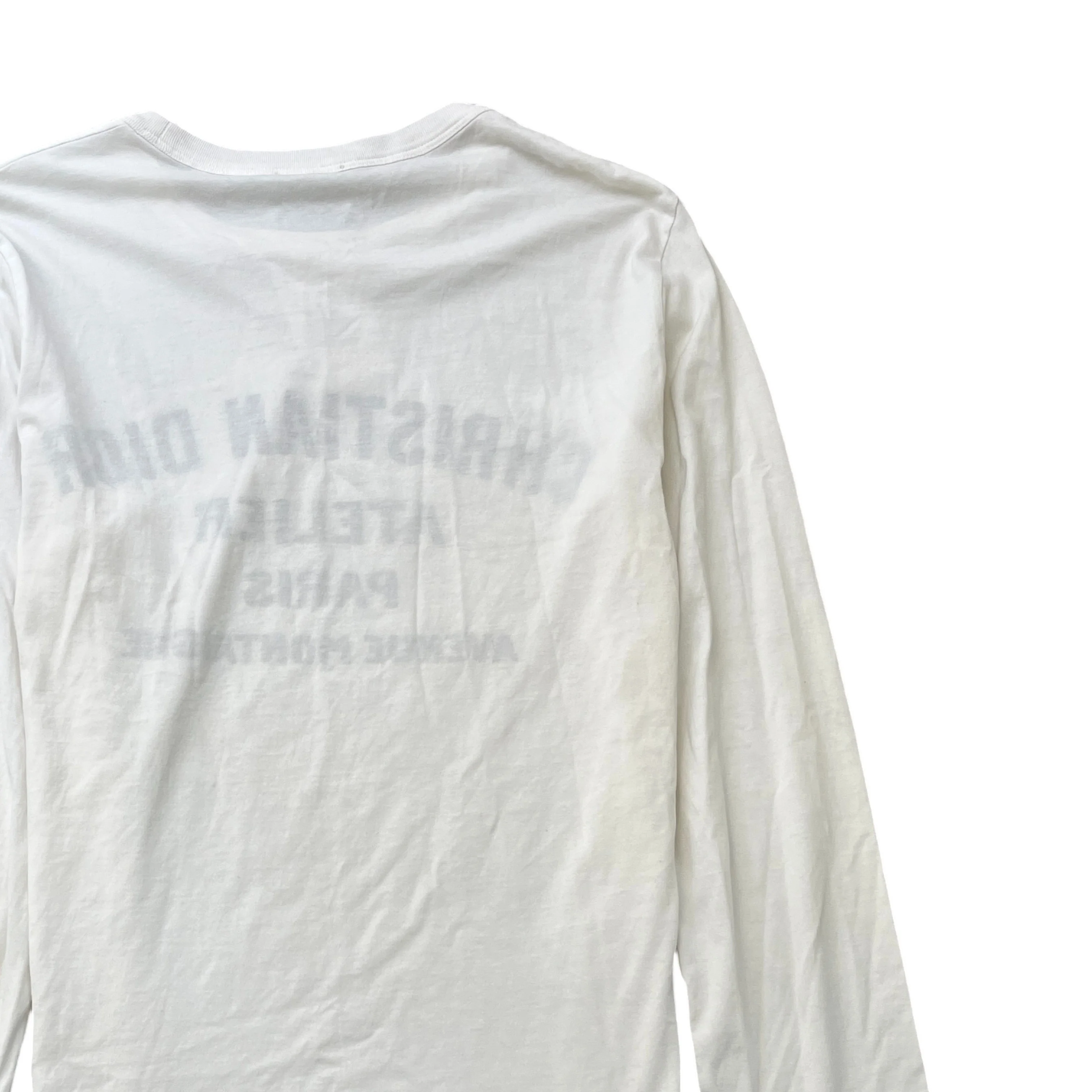 Men's Atelier Logo Long Sleeve T-Shirt White Size M - Image 4