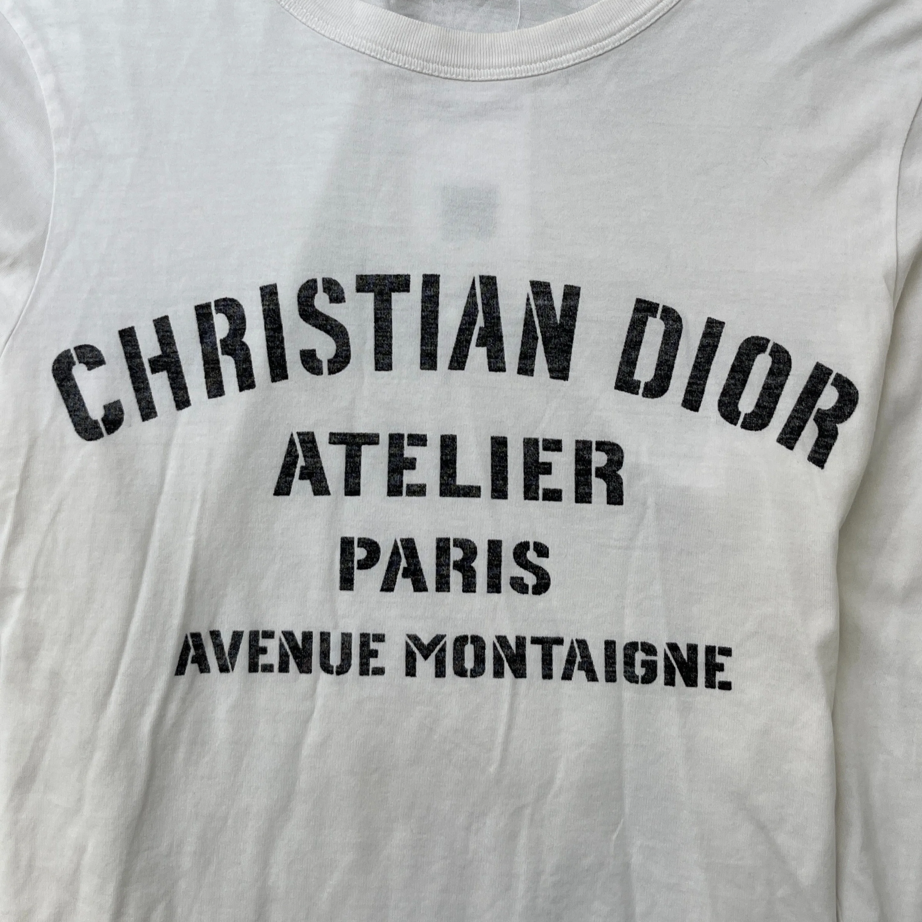 Men's Atelier Logo Long Sleeve T-Shirt White Size M - Image 5