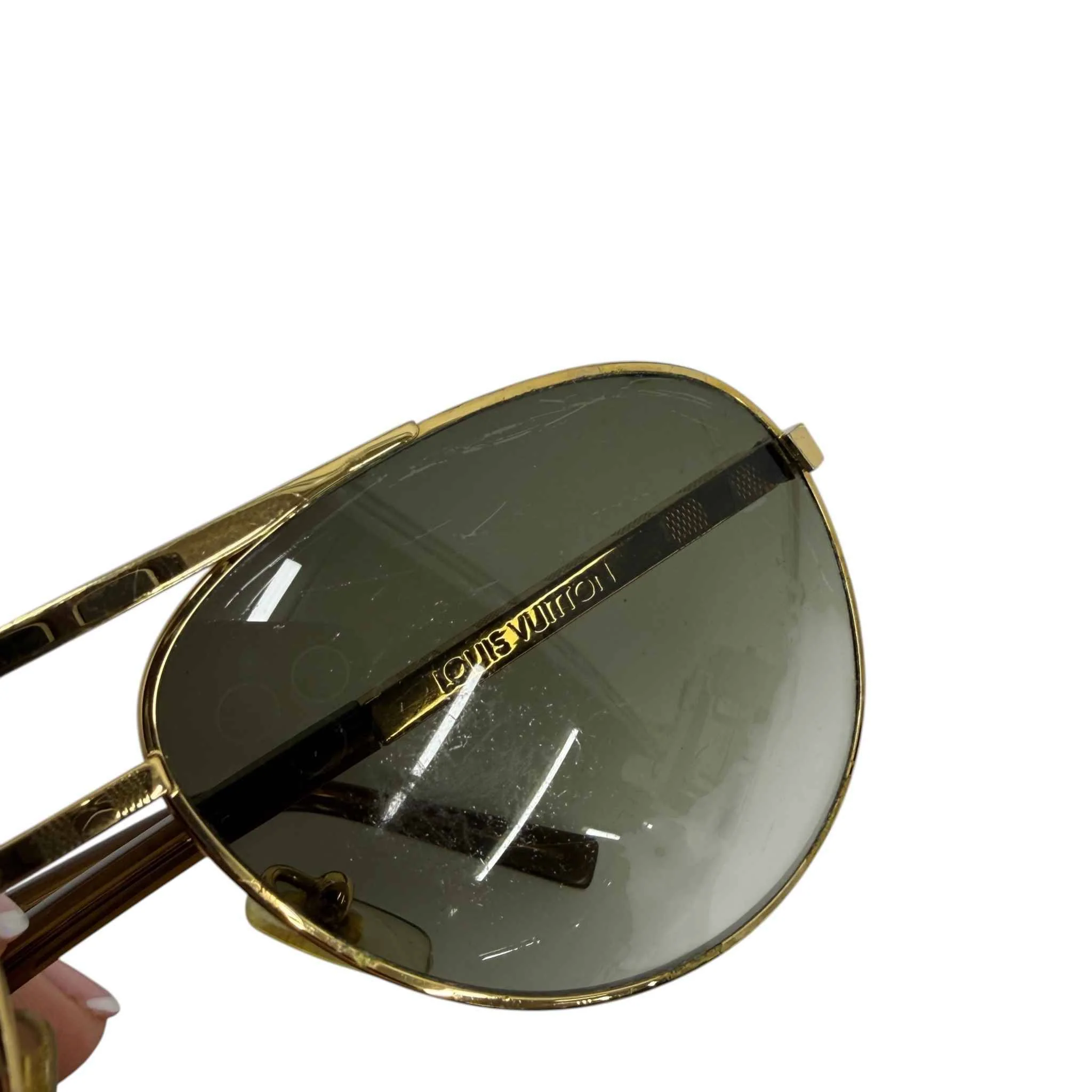 Men's Attitude Pilote Sunglasses Gold - Image 10