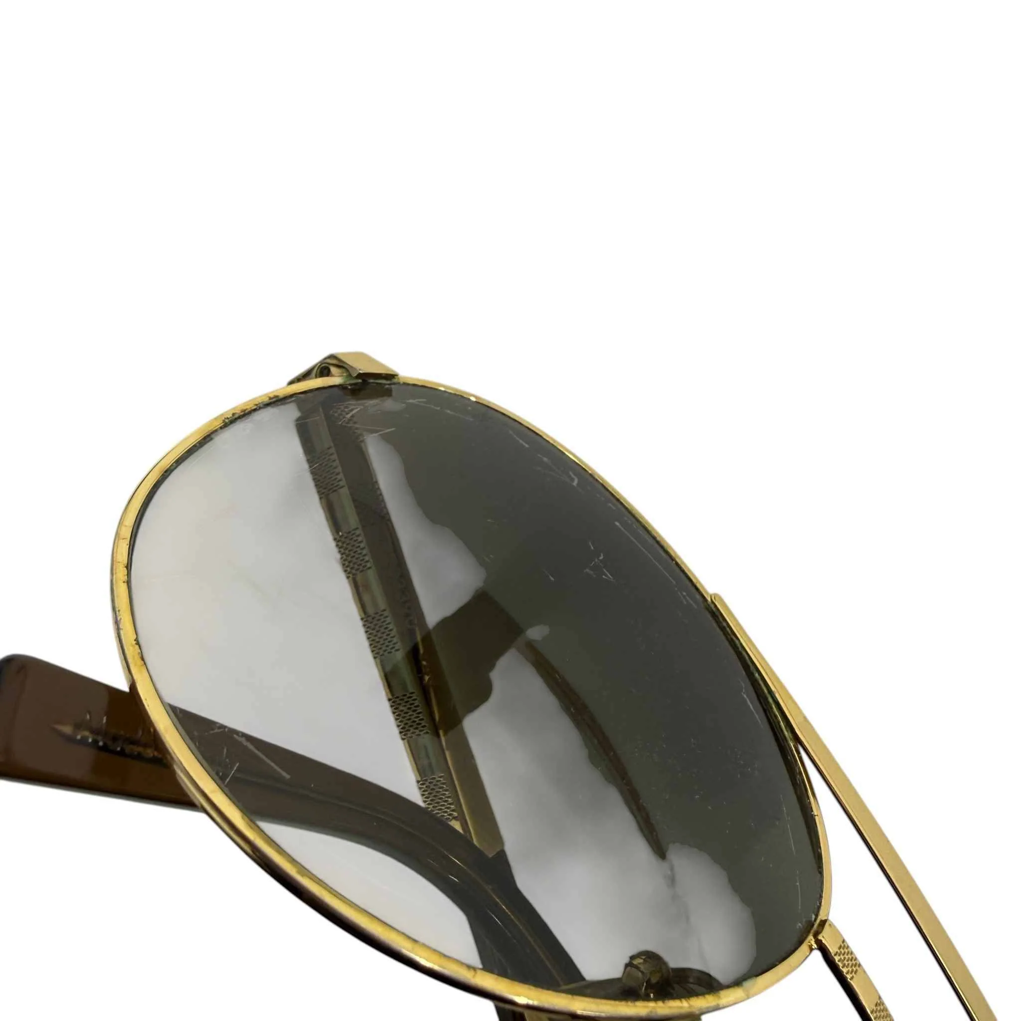 Men's Attitude Pilote Sunglasses Gold - Image 11