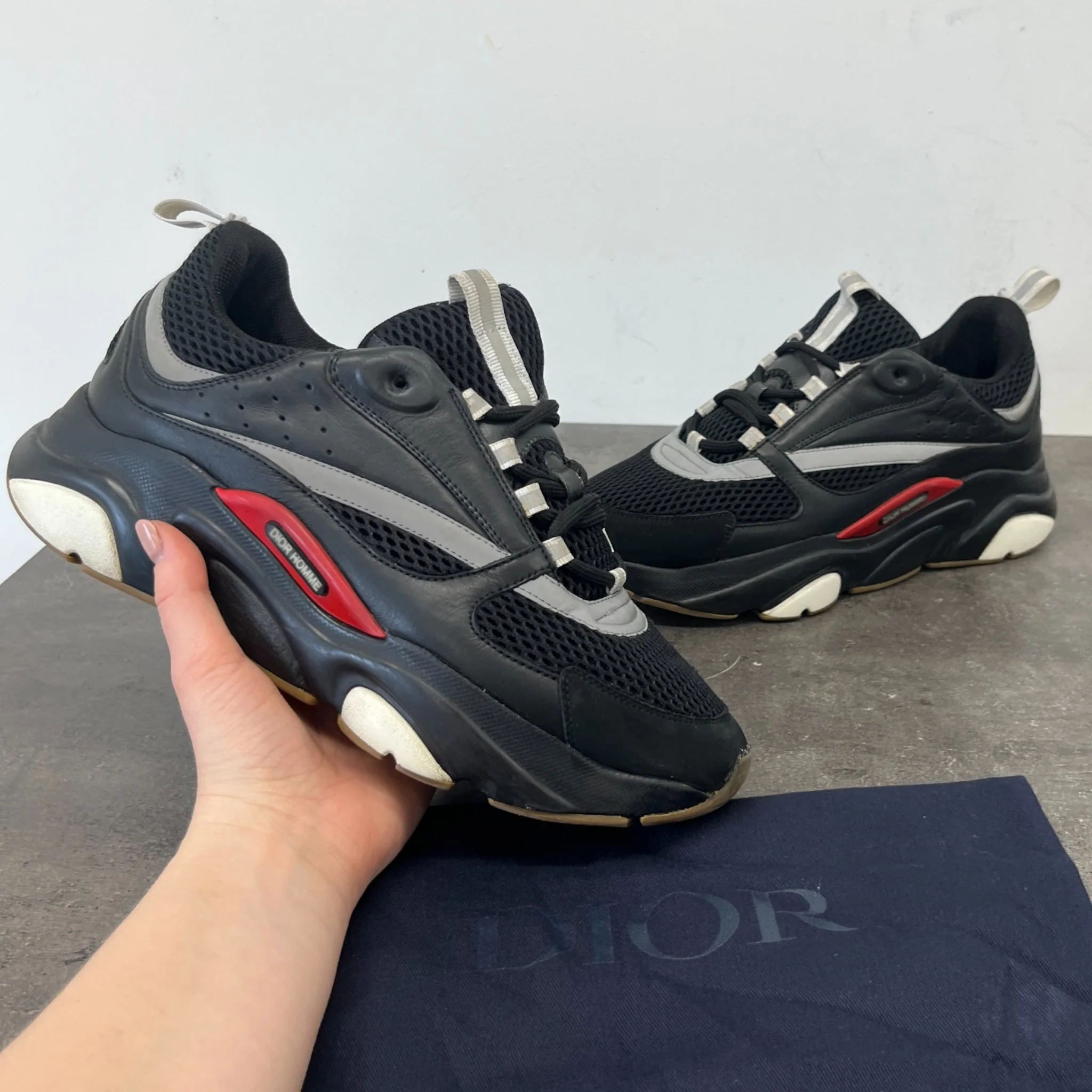 Men's B22 Low Trainers Black Size EU 41.5 / UK 7.5 - Image 13
