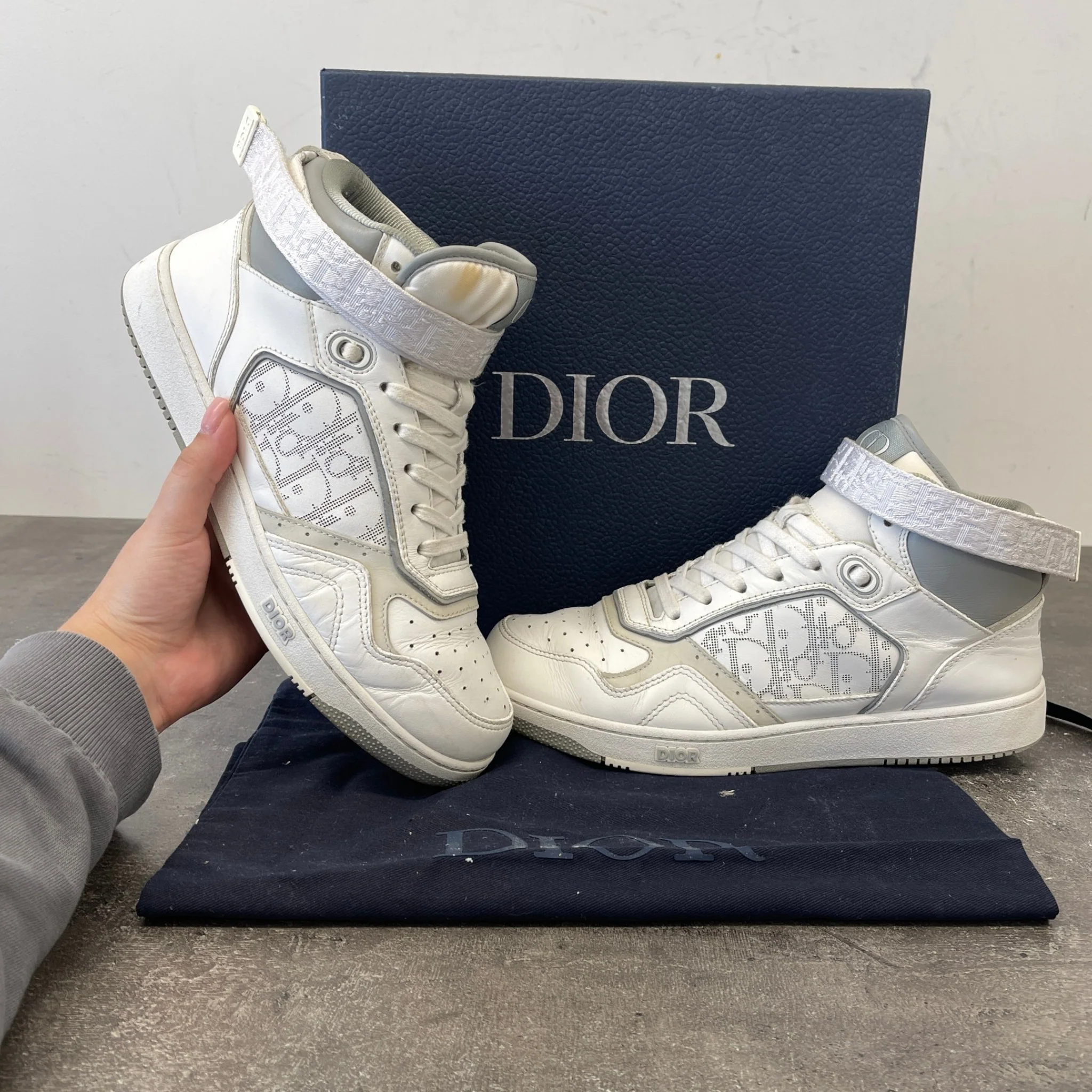 Men's B27 High Trainers White Size EU 41 / UK 7 - Image 13