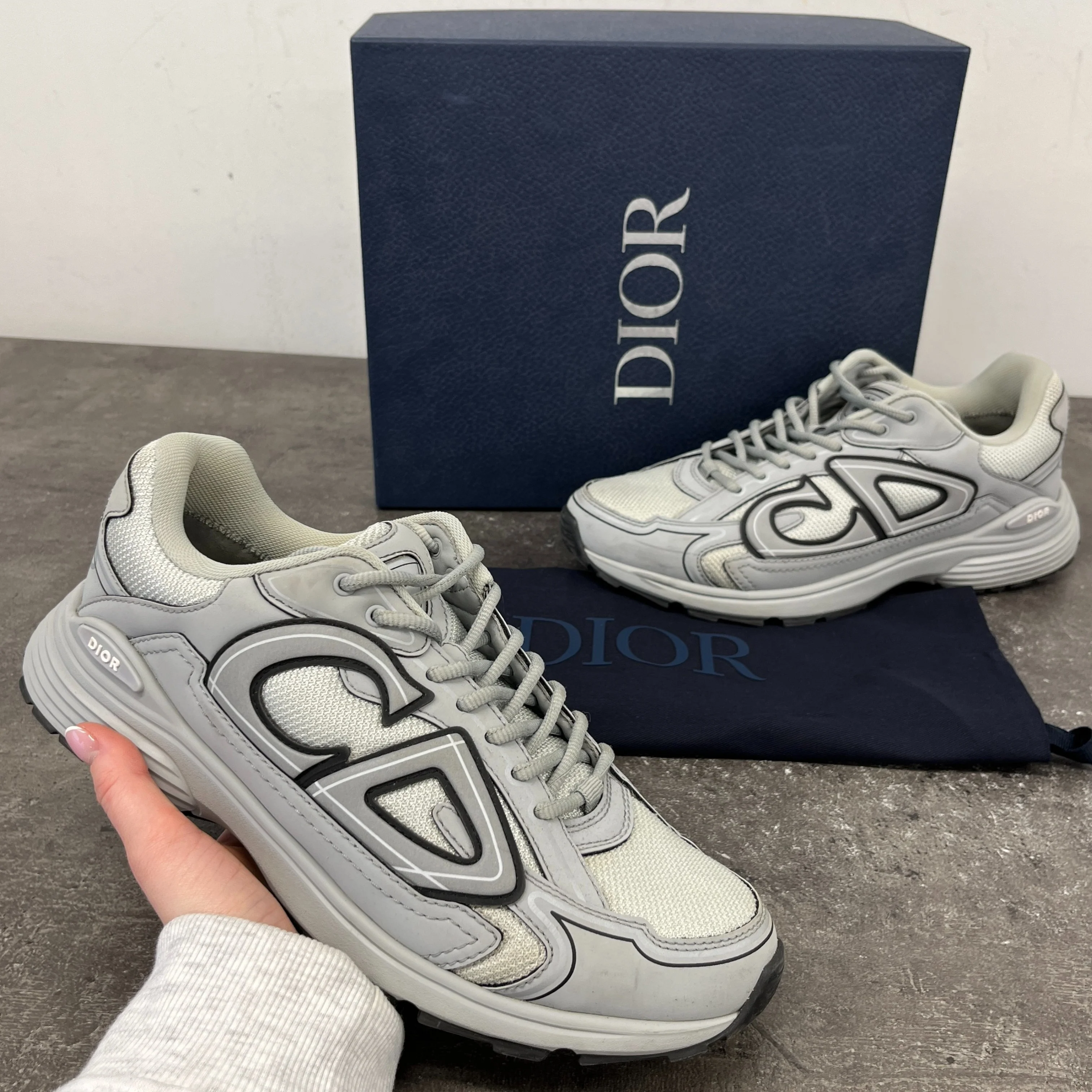 Men's B30 Low Trainers Grey Size EU 41 / UK 7 - Image 12