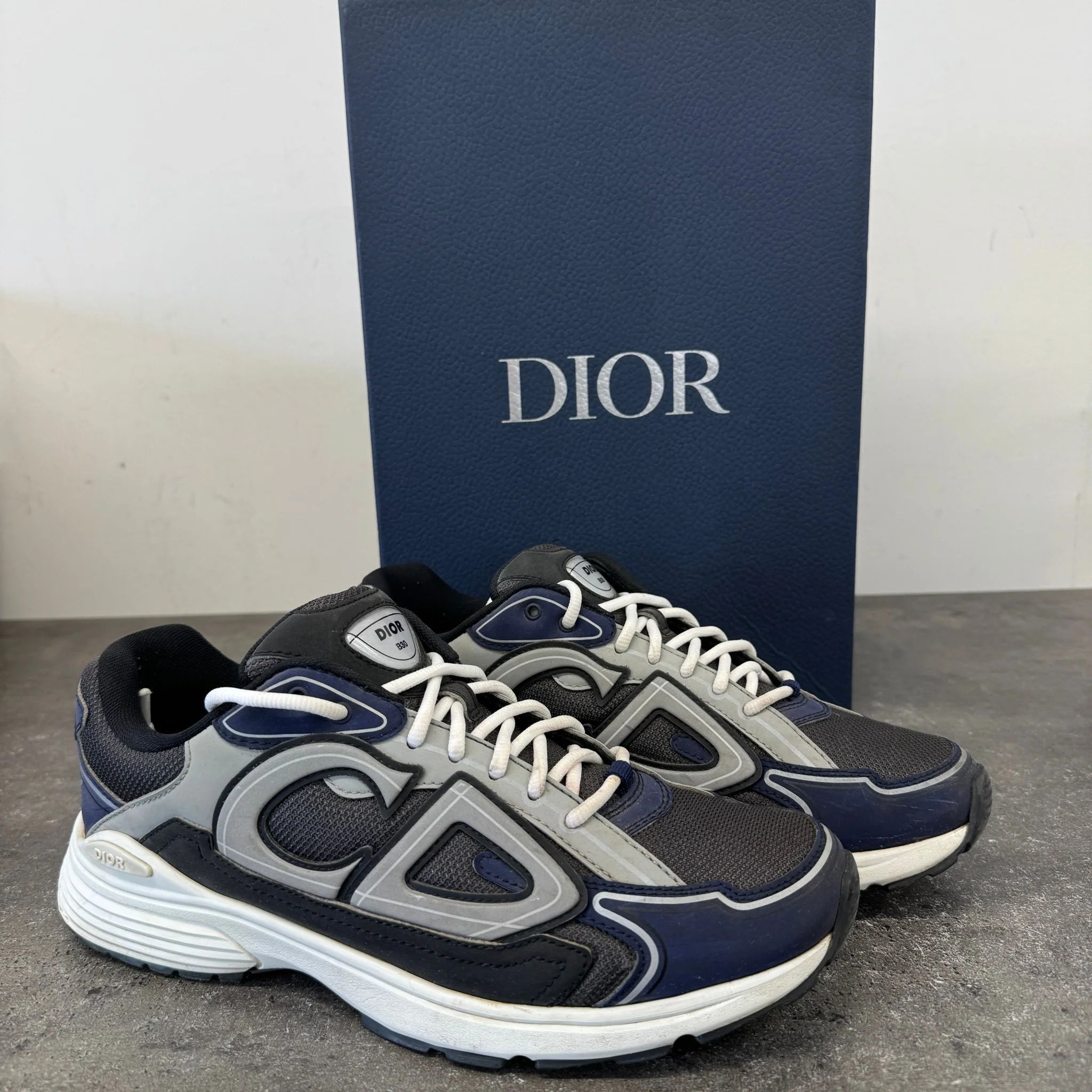 Men's B30 Low Trainers Navy Size EU 43.5 / UK 9.5 - Image 12
