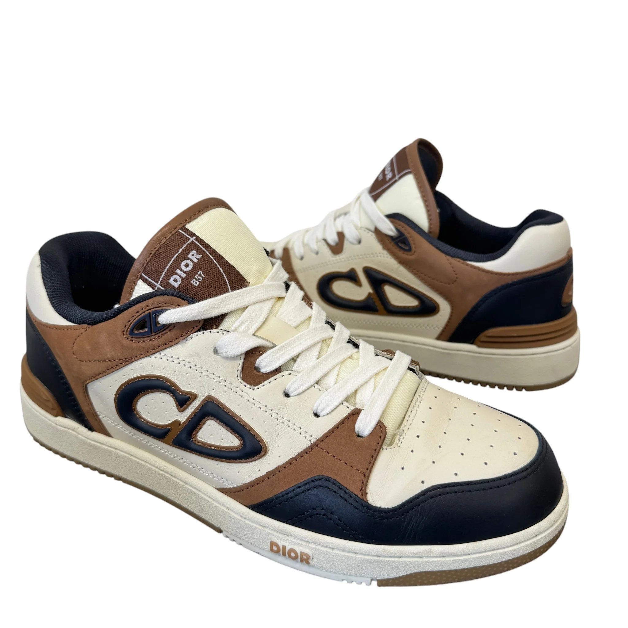 Men's B57 Low Trainers Cream Size EU 42 / UK 8 - Image 3