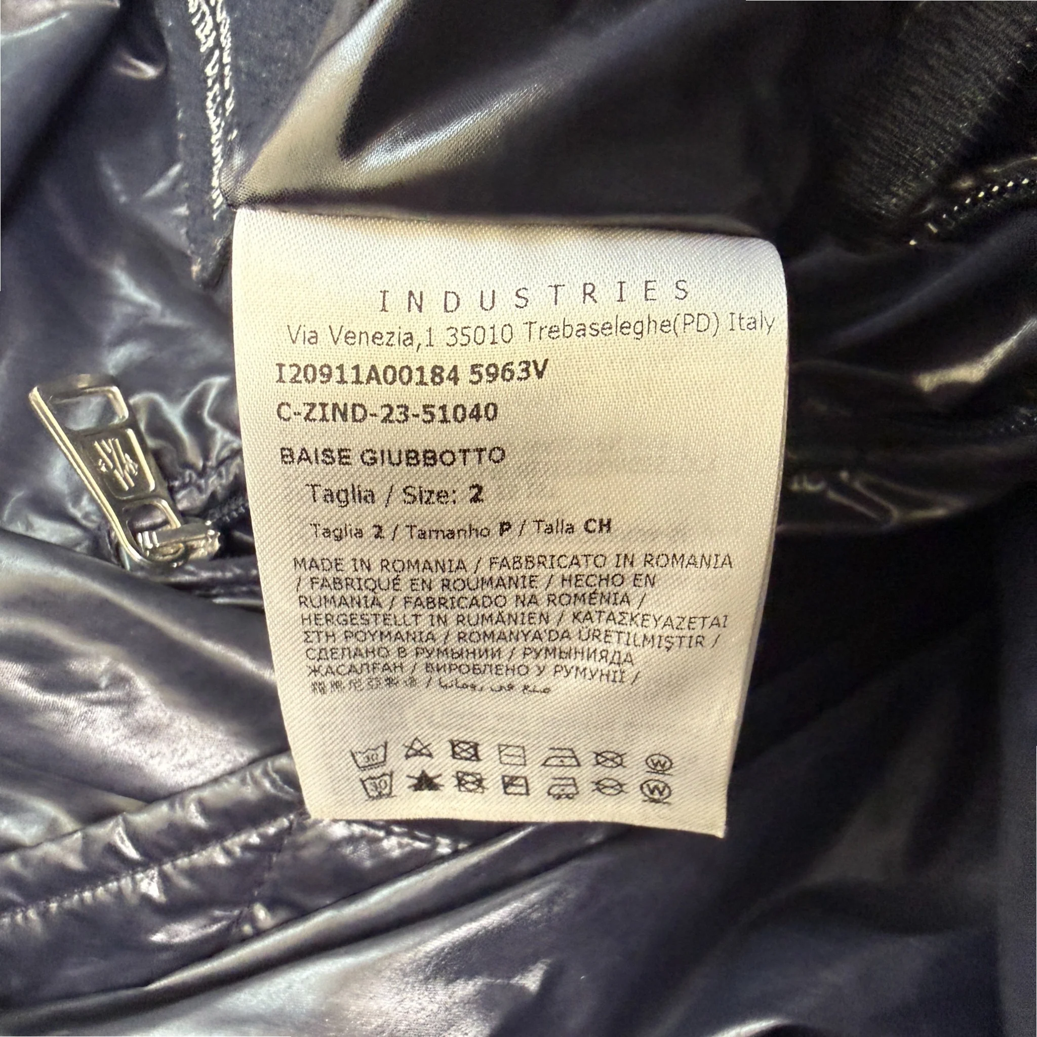 Men's Baise Down Jacket Navy Size 2 / M - Image 10