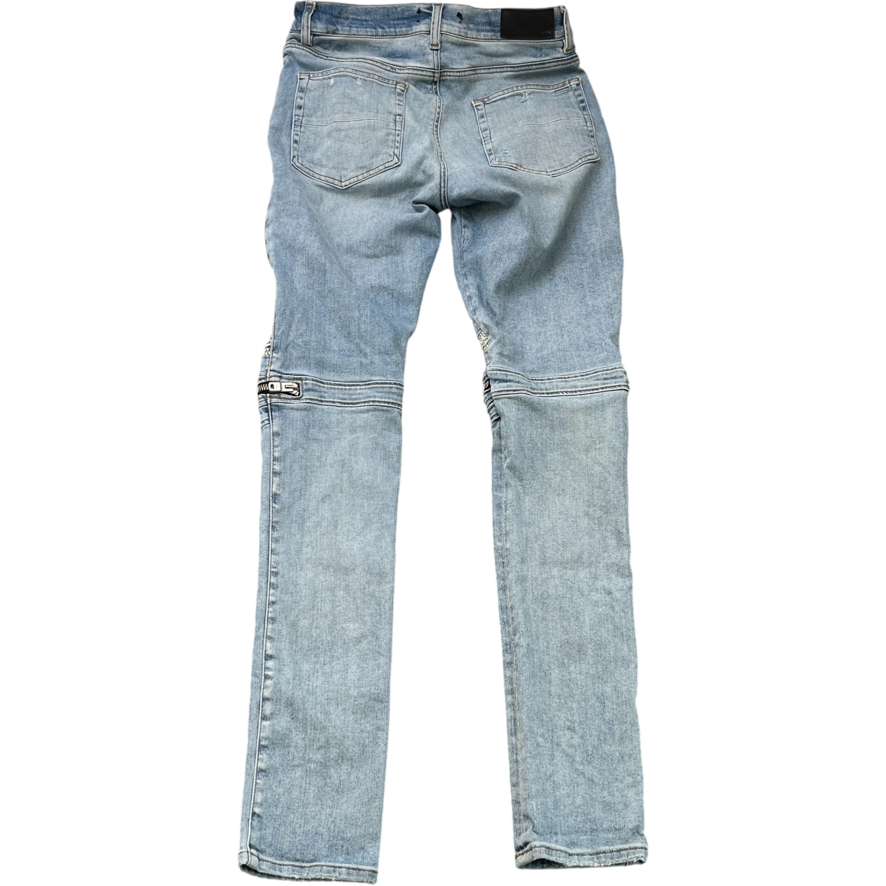 Men's Bandana Biker Jeans Blue Size Waist 32" - Image 2
