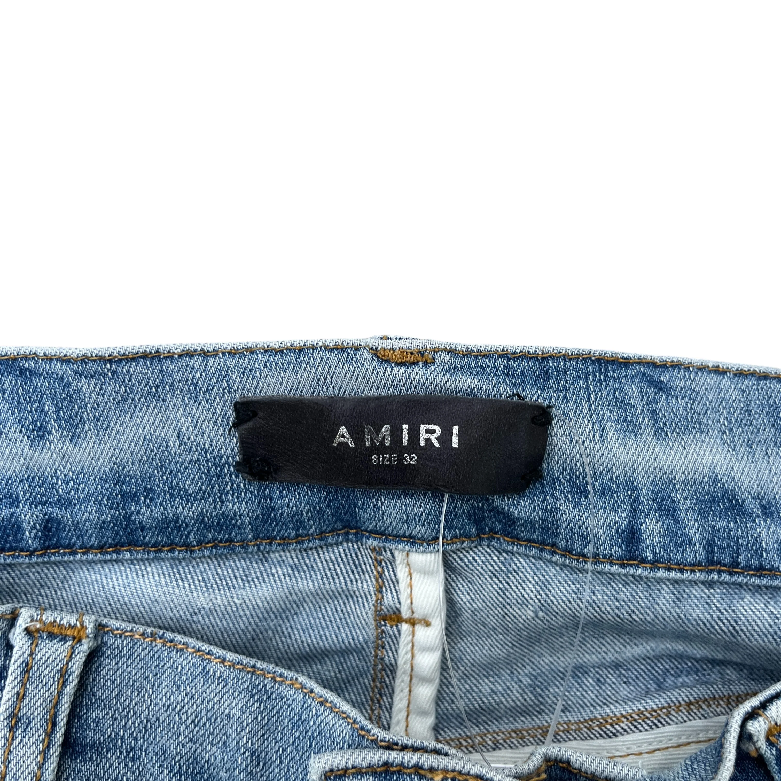 Men's Bandana Biker Jeans Blue Size Waist 32" - Image 8