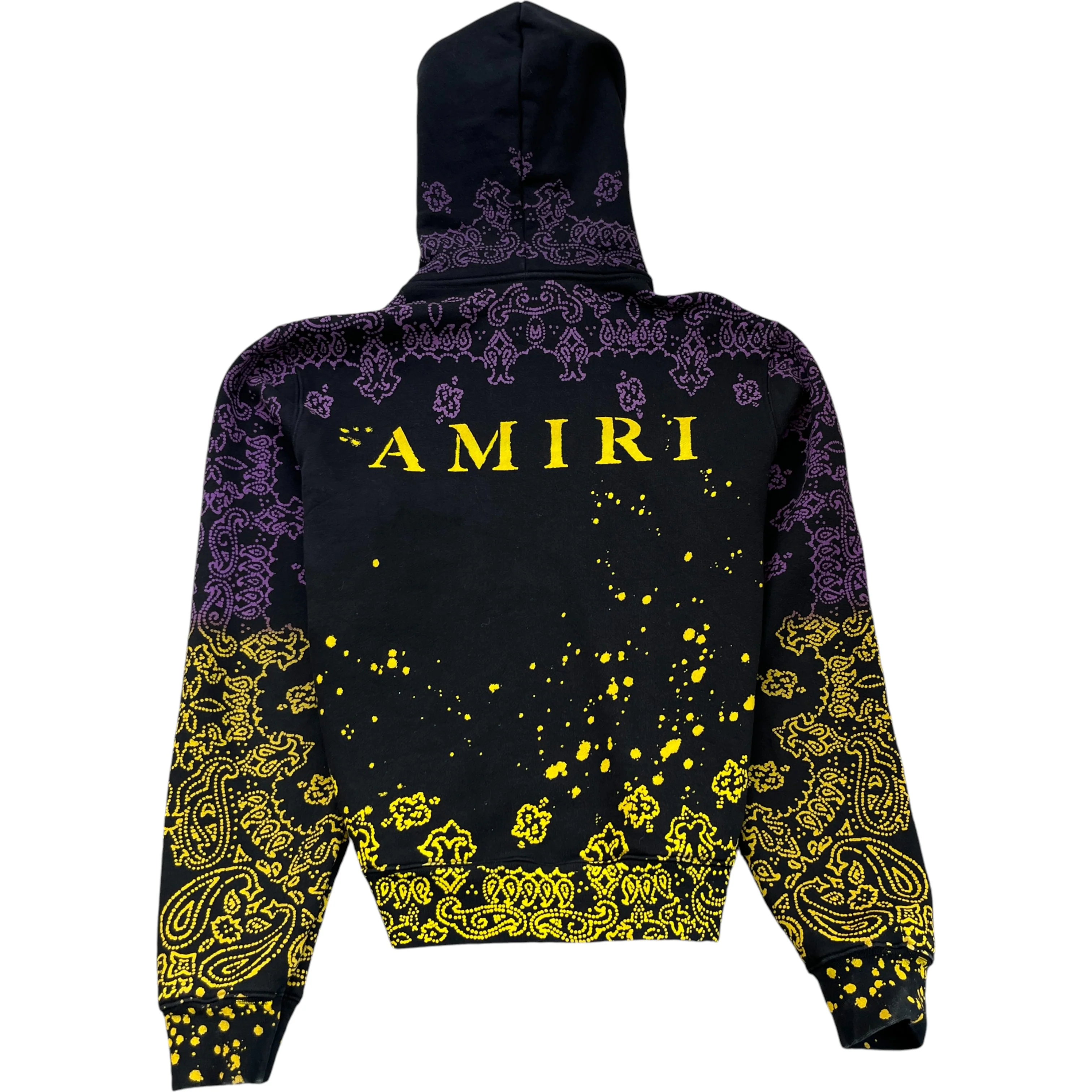 Men's Bandana Bleach Hoodie Black Size M - Image 2