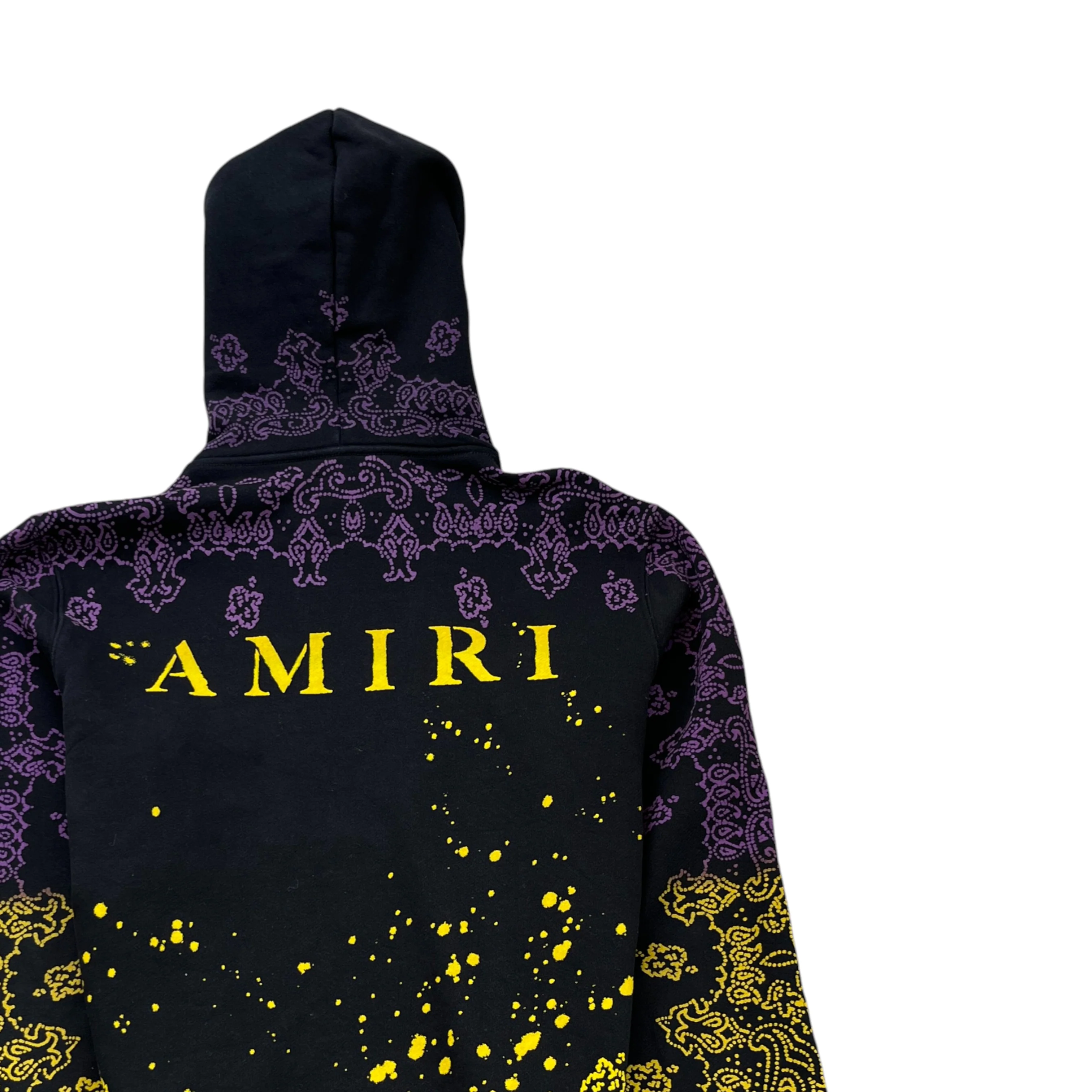 Men's Bandana Bleach Hoodie Black Size M - Image 4