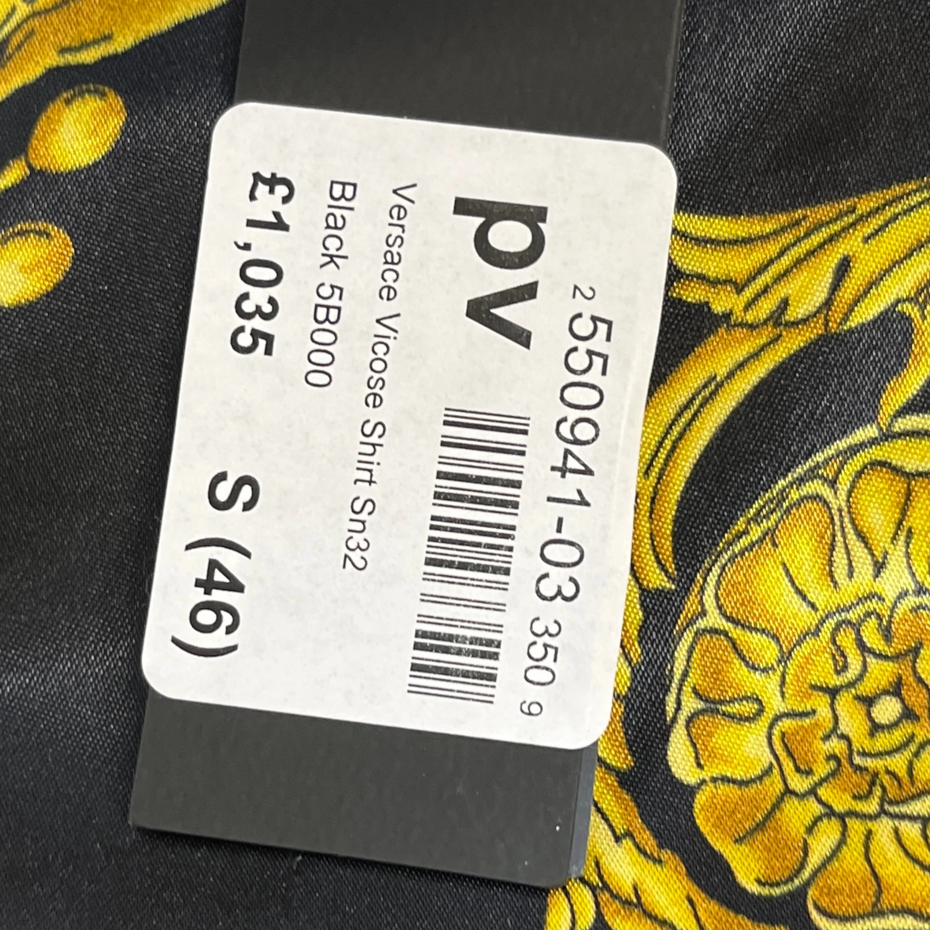 Men's Baroque Print Shirt Black Size IT 46 / UK S - Image 6