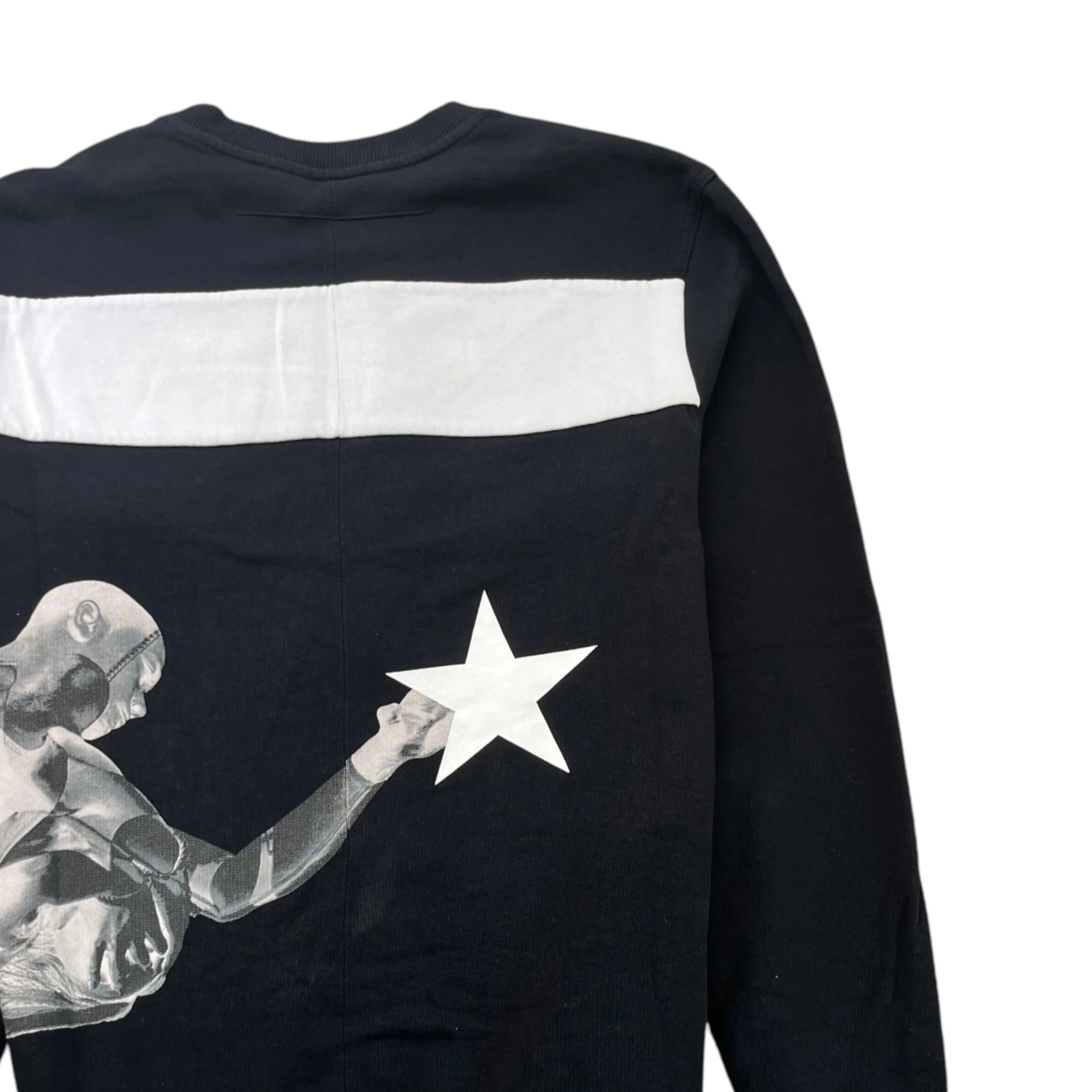 Men's Basketball Star Print Sweatshirt Black Size S - Image 4