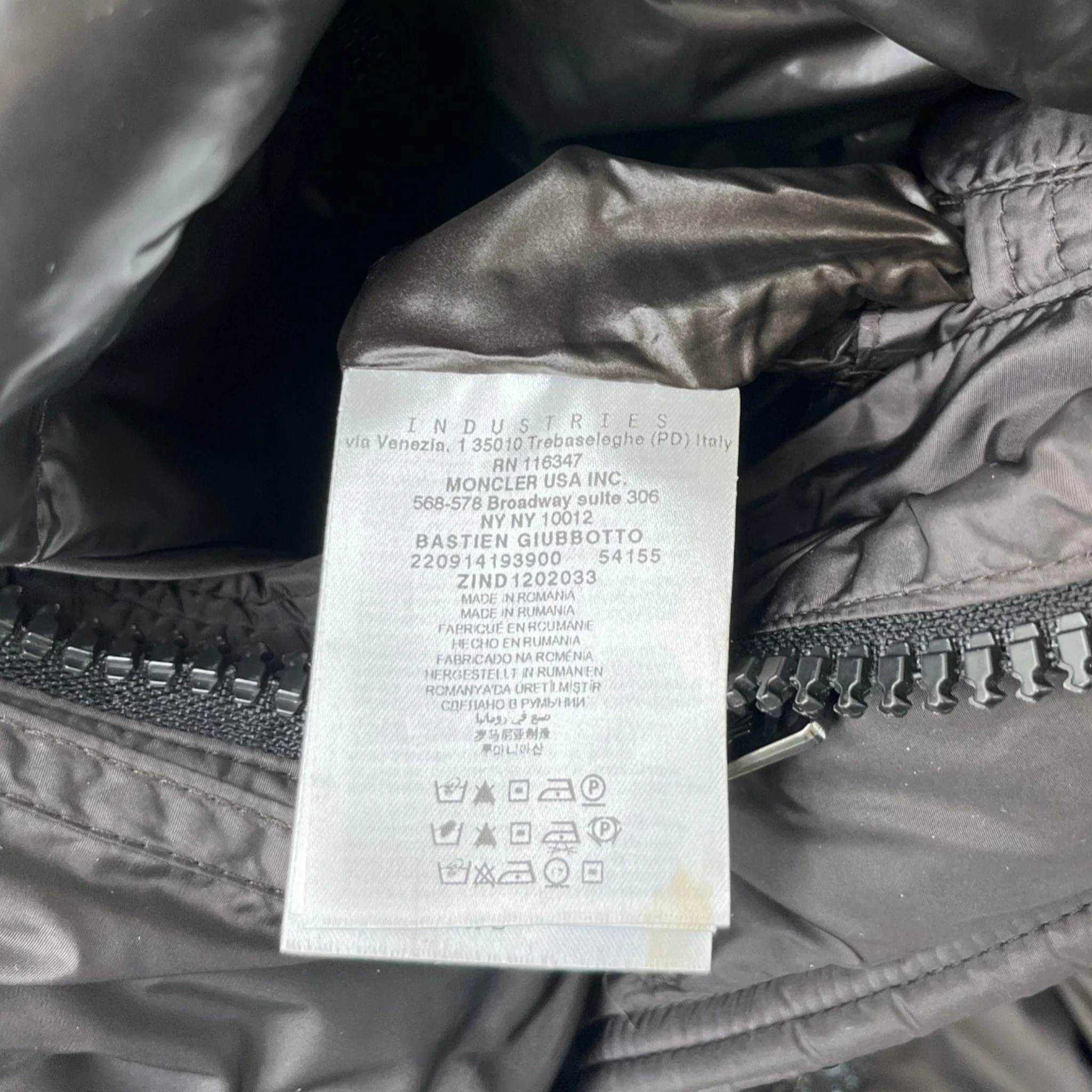 Men's Bastien Down Jacket Charcoal Size 4 / XL - Image 8