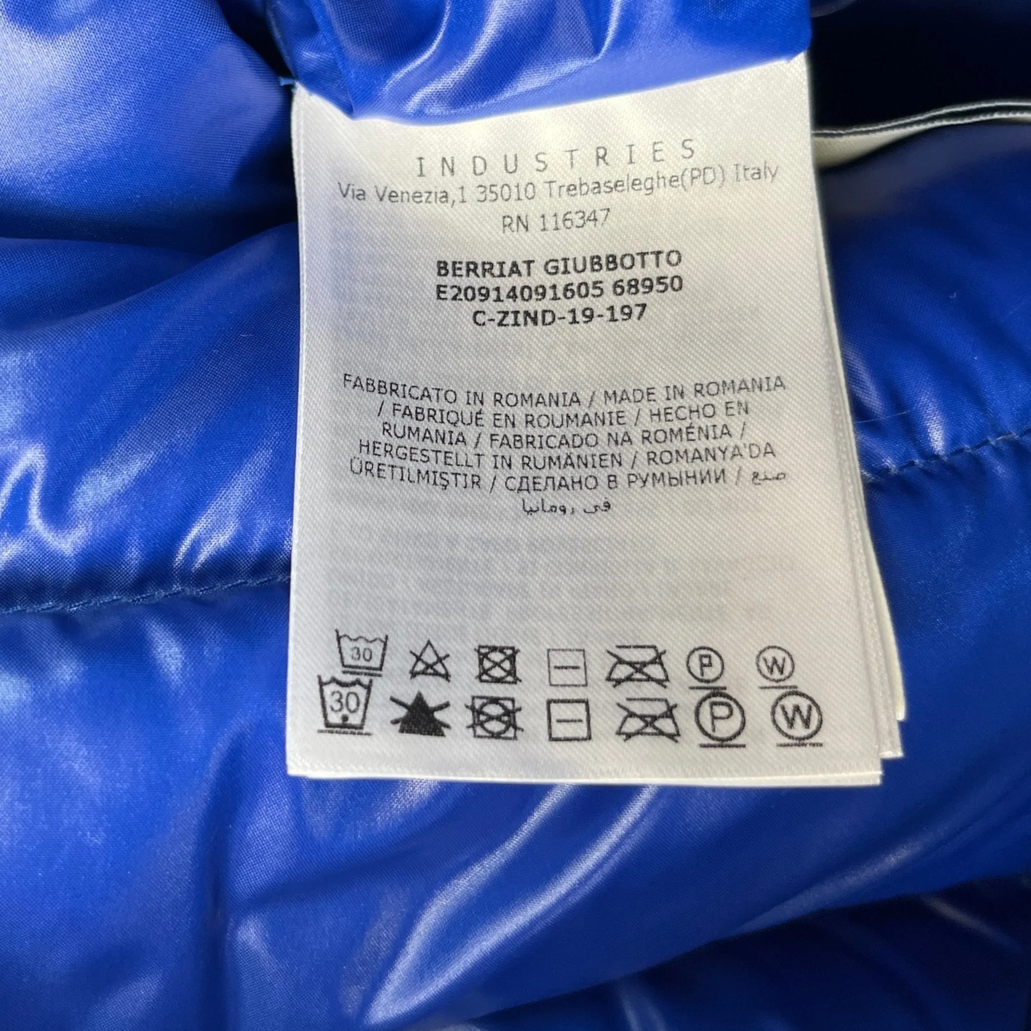 Men's Berriat Down Jacket Blue Size 2 / M - Image 9