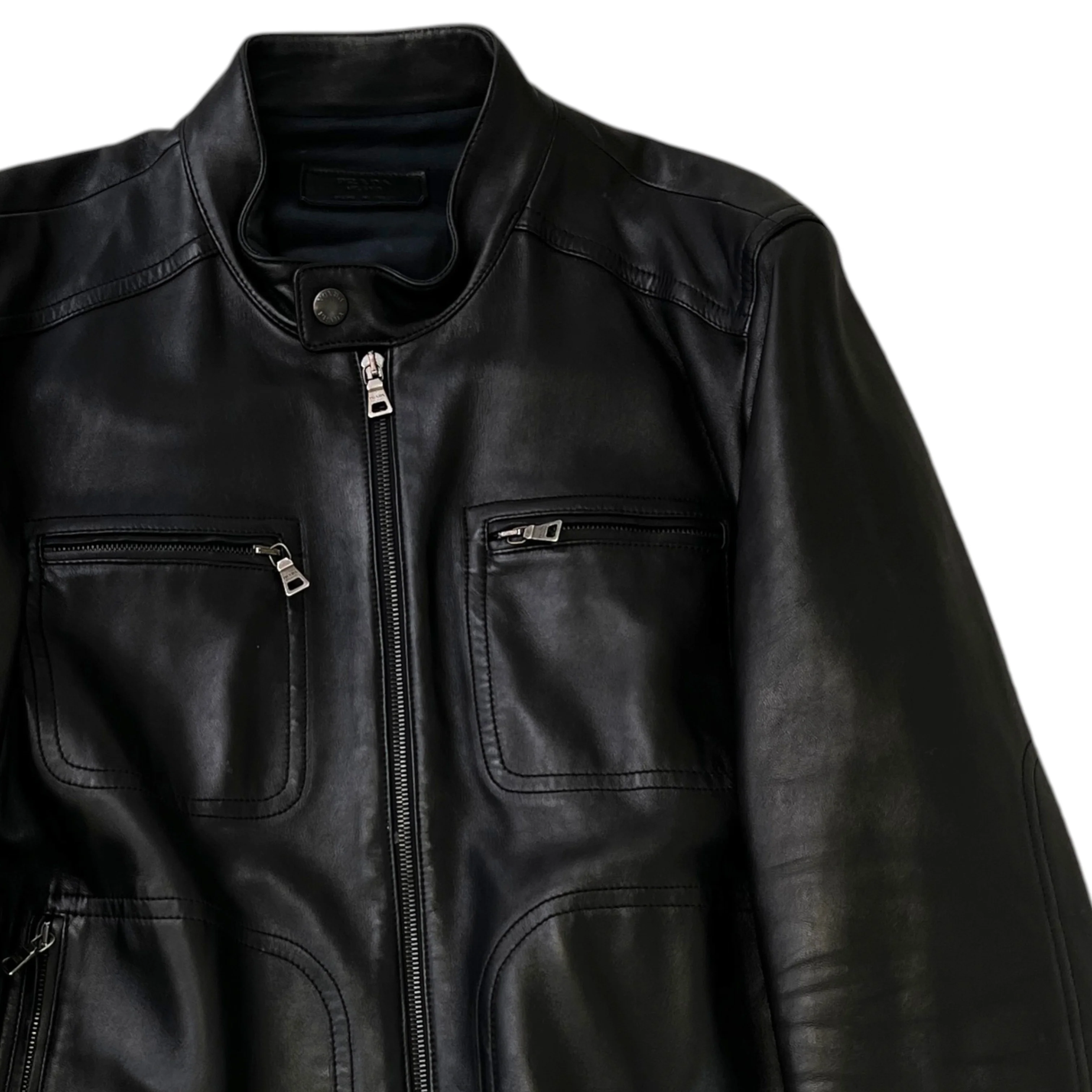 Men's Biker Jacket Black Size IT 52 / XL - Image 3