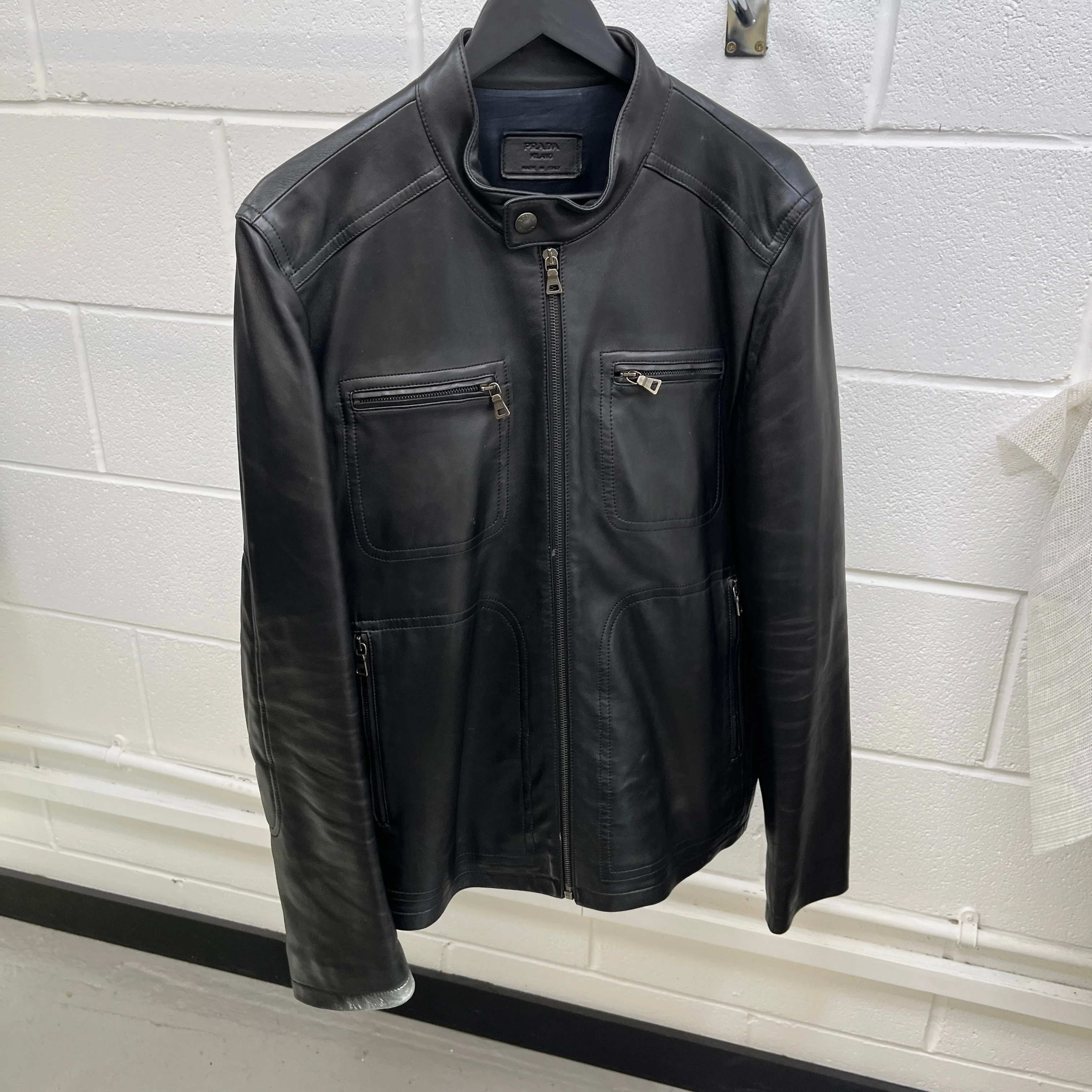 Men's Biker Jacket Black Size IT 52 / XL - Image 7