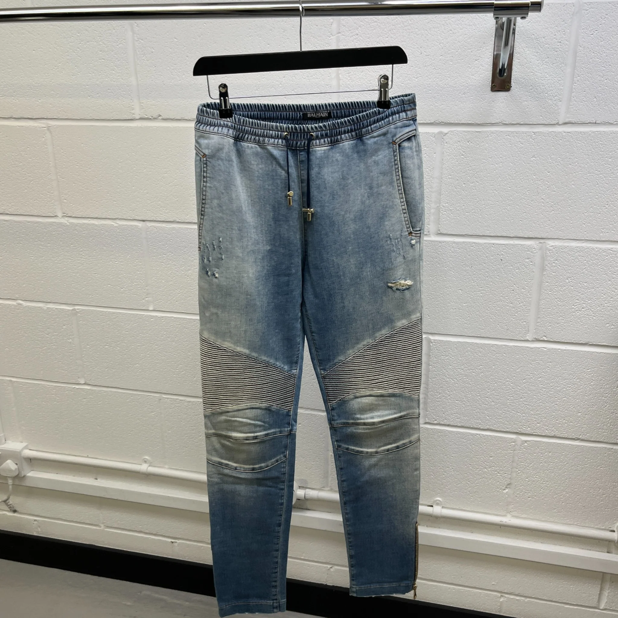 Men's Biker Joggers Blue Size S - Image 8