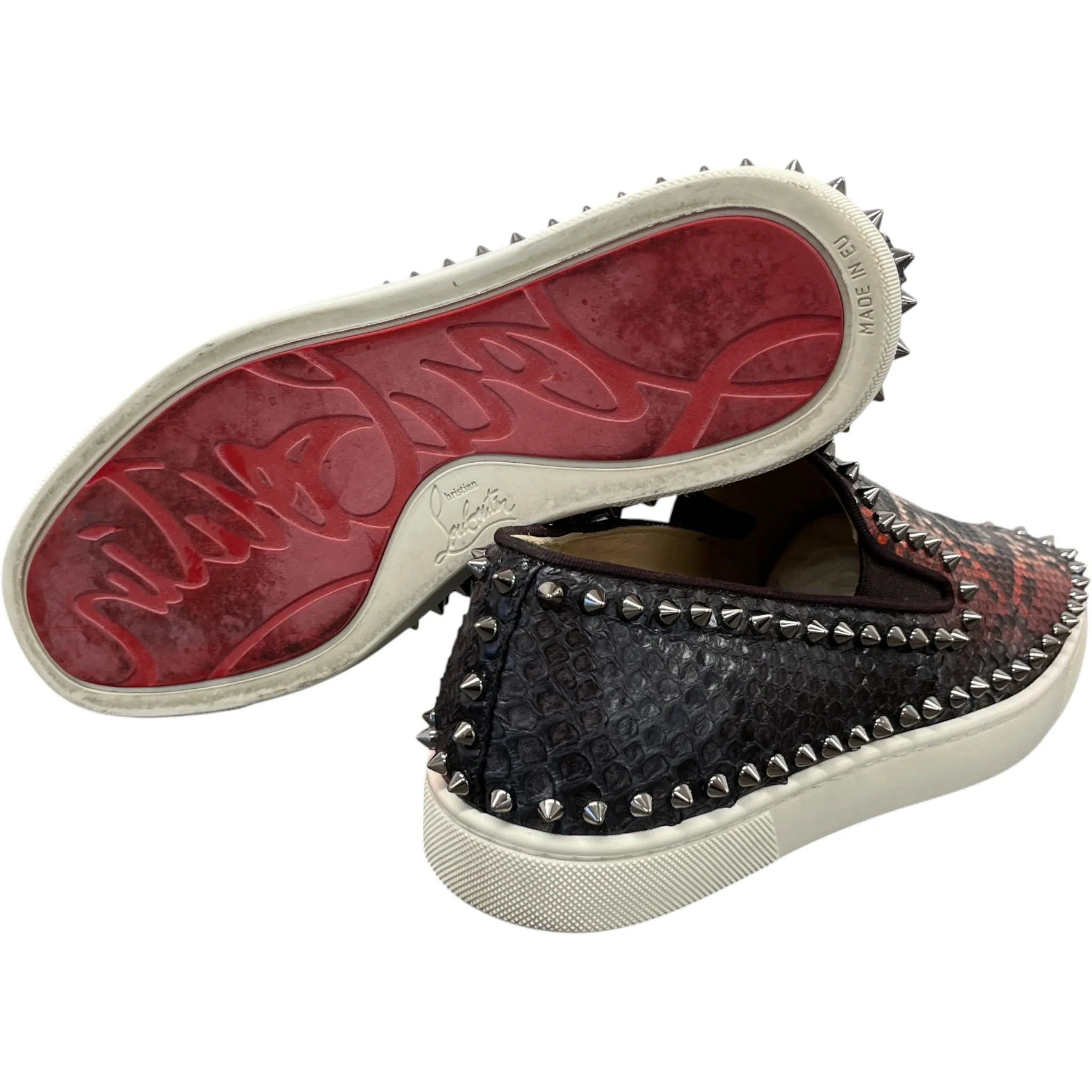 Men's Boat Flat Python Loafers Black Size EU 40 / UK 6 - Image 10