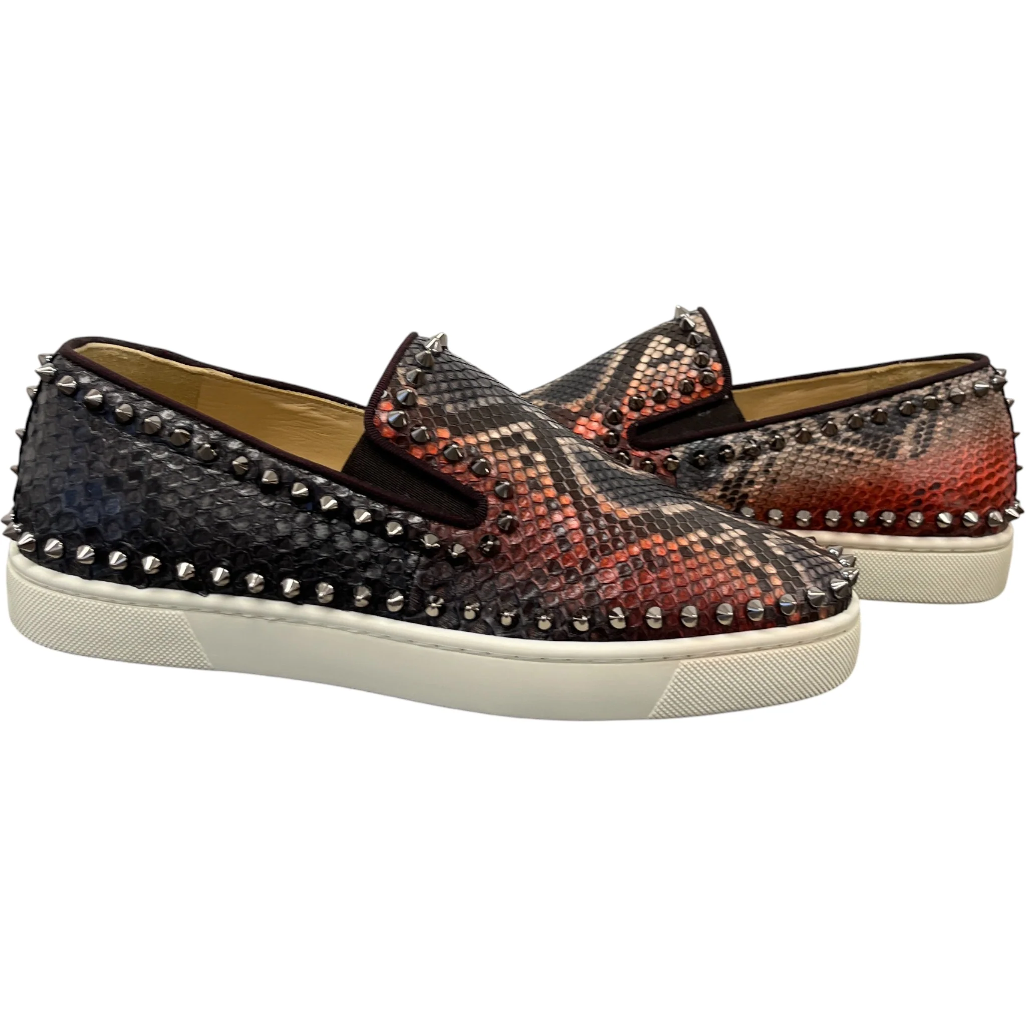 Men's Boat Flat Python Loafers Black Size EU 40 / UK 6 - Image 3