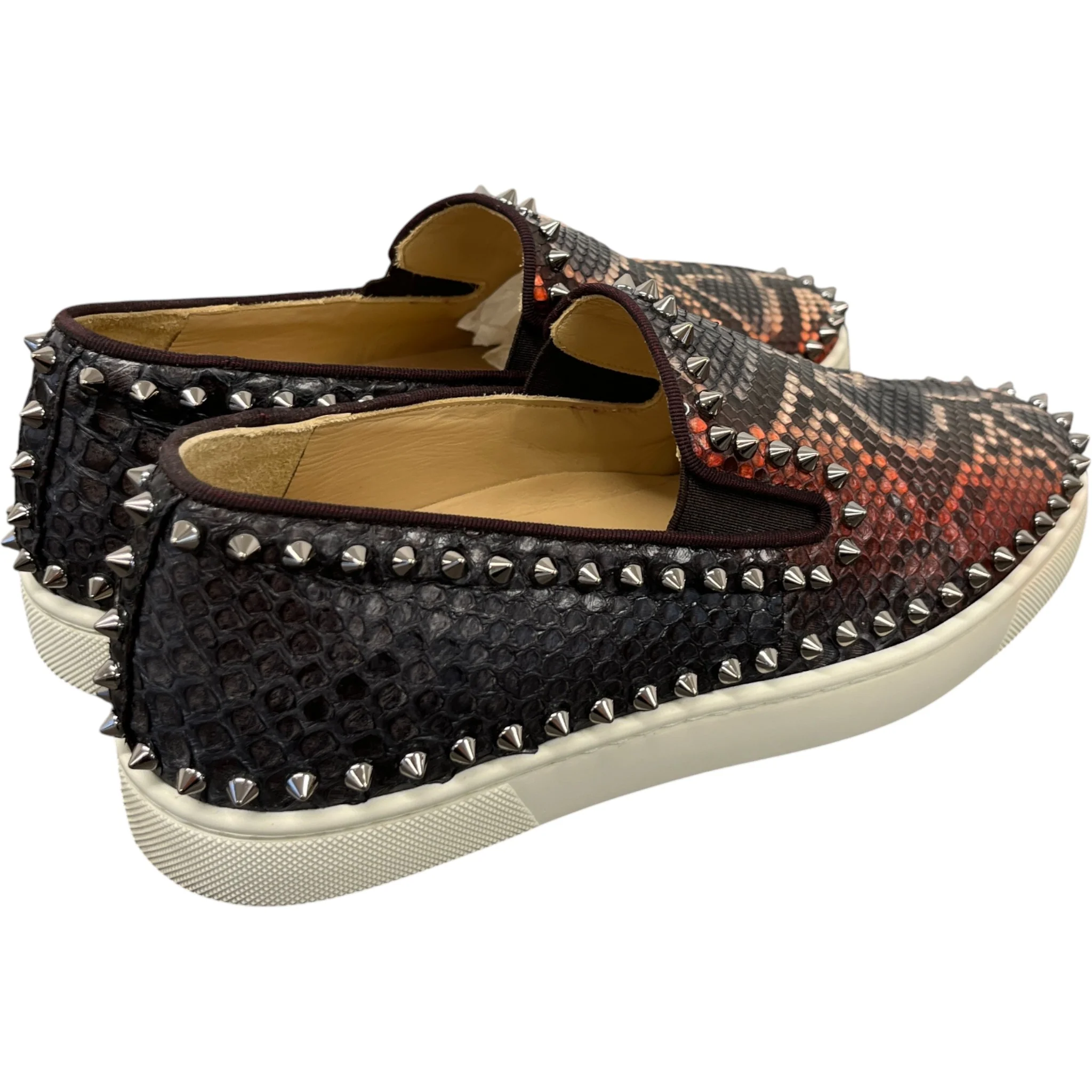 Men's Boat Flat Python Loafers Black Size EU 40 / UK 6 - Image 8