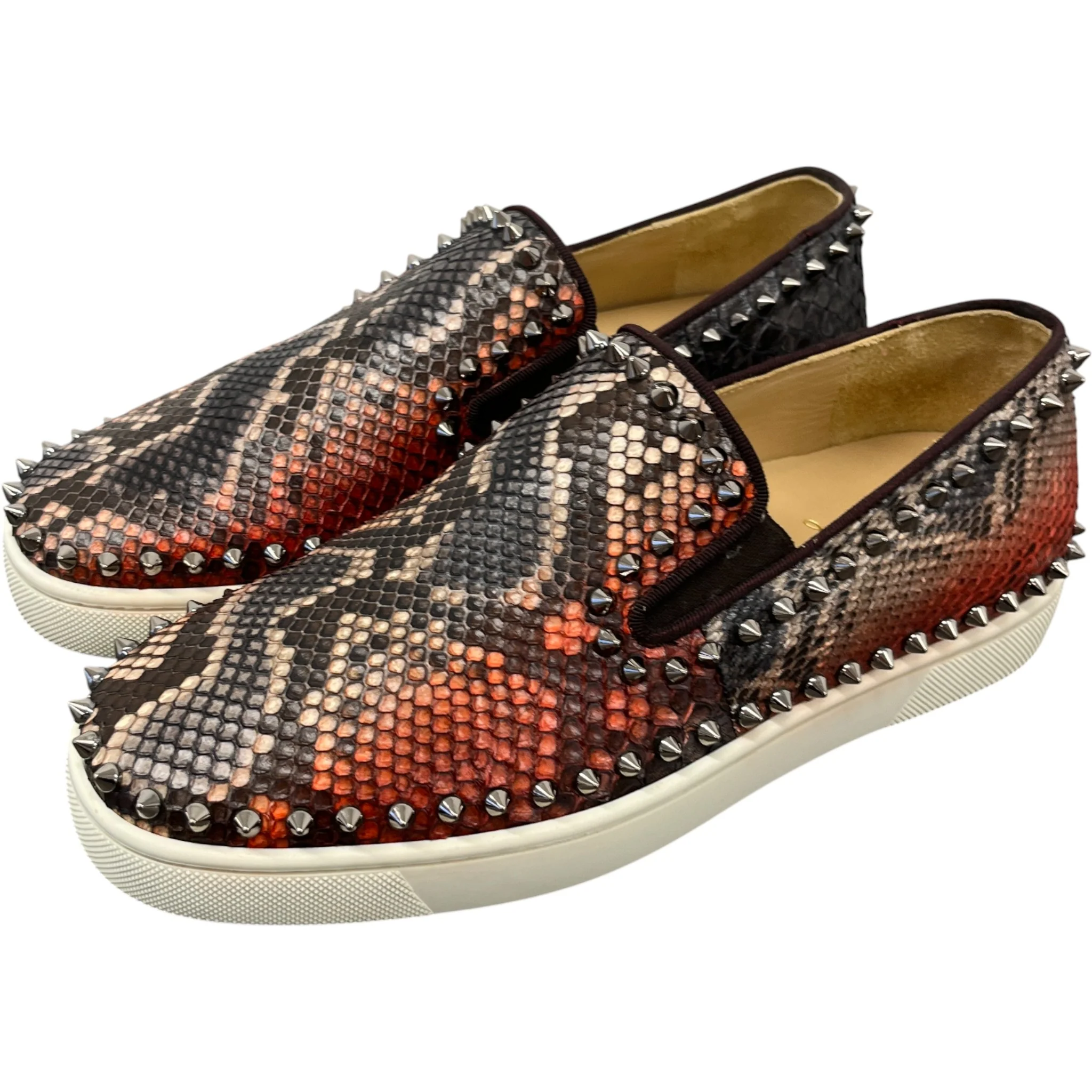 Men's Boat Flat Python Loafers Black Size EU 40 / UK 6 - Image 9