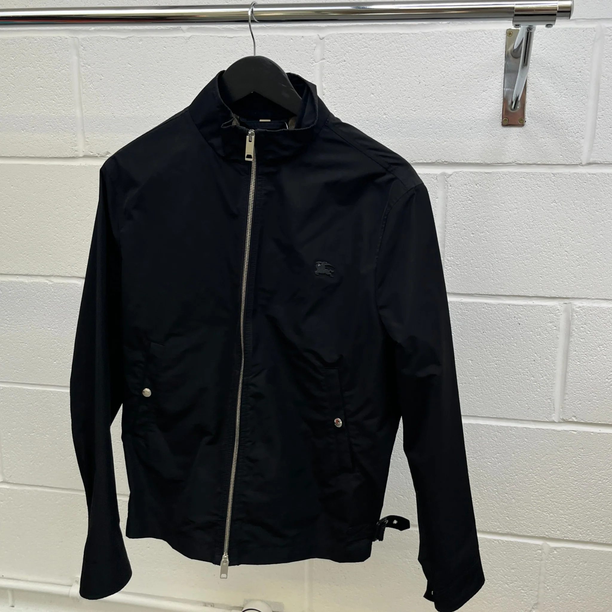 Men's Bomber Logo Jacket Black Size M - Image 8