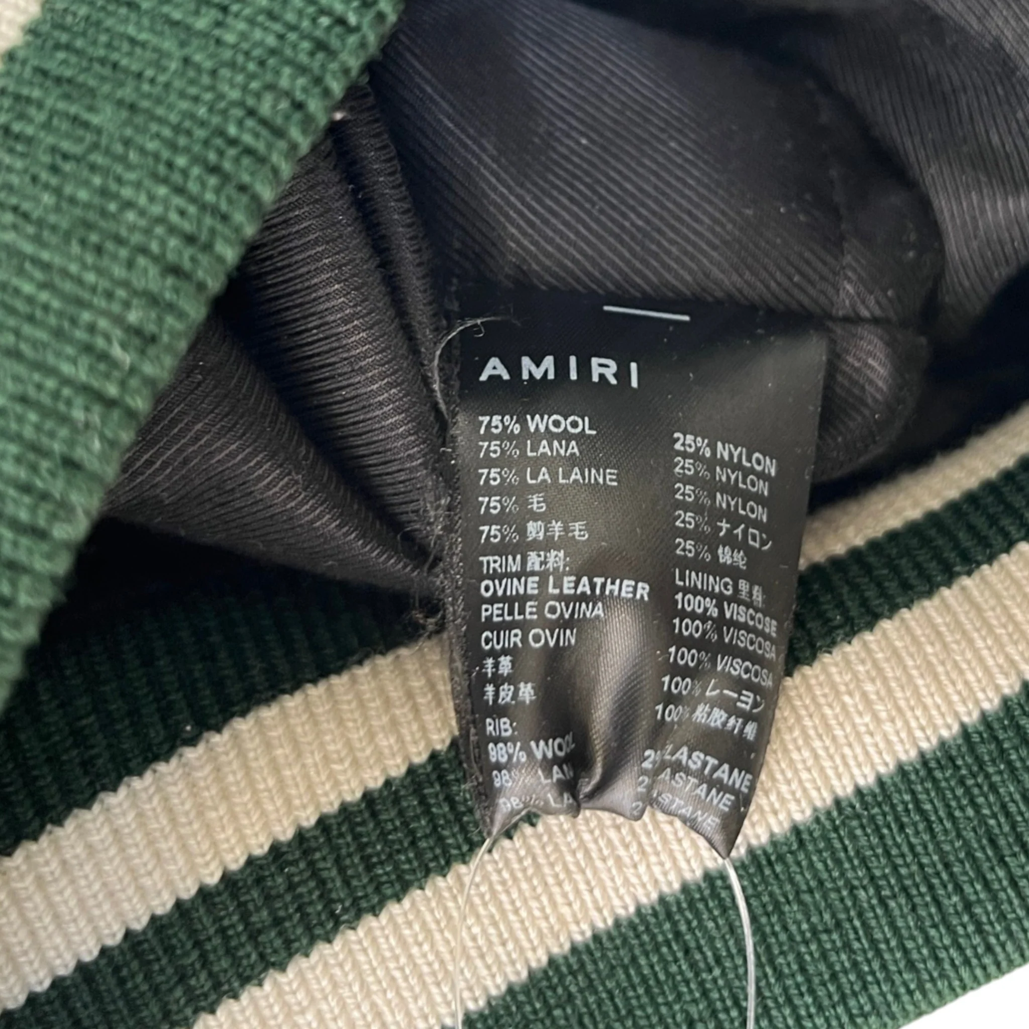 Men's Bones Wool Bomber Jacket Green Size IT 48 / M - Image 6