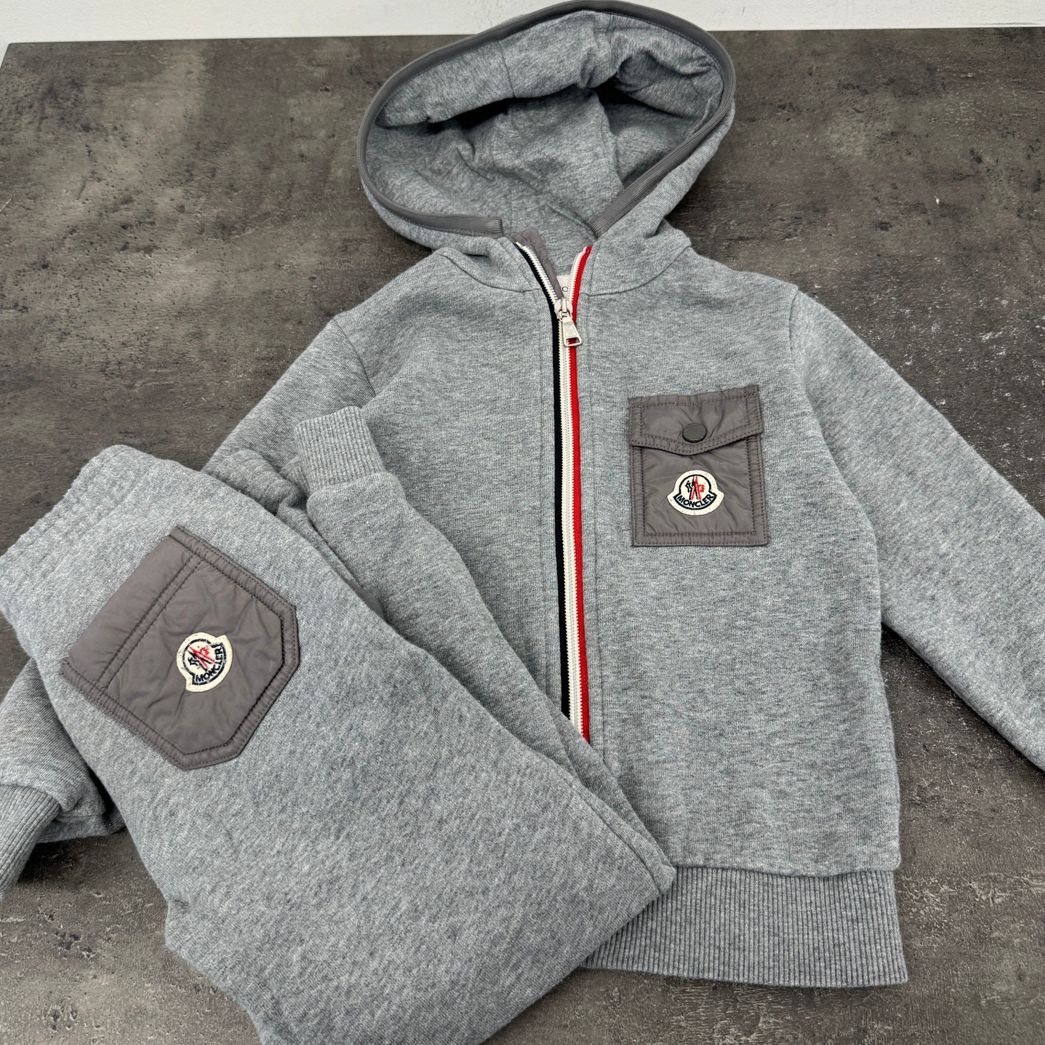 Men's Boys Age 4 Maglia Full Tracksuit Grey Size XXS - Image 9