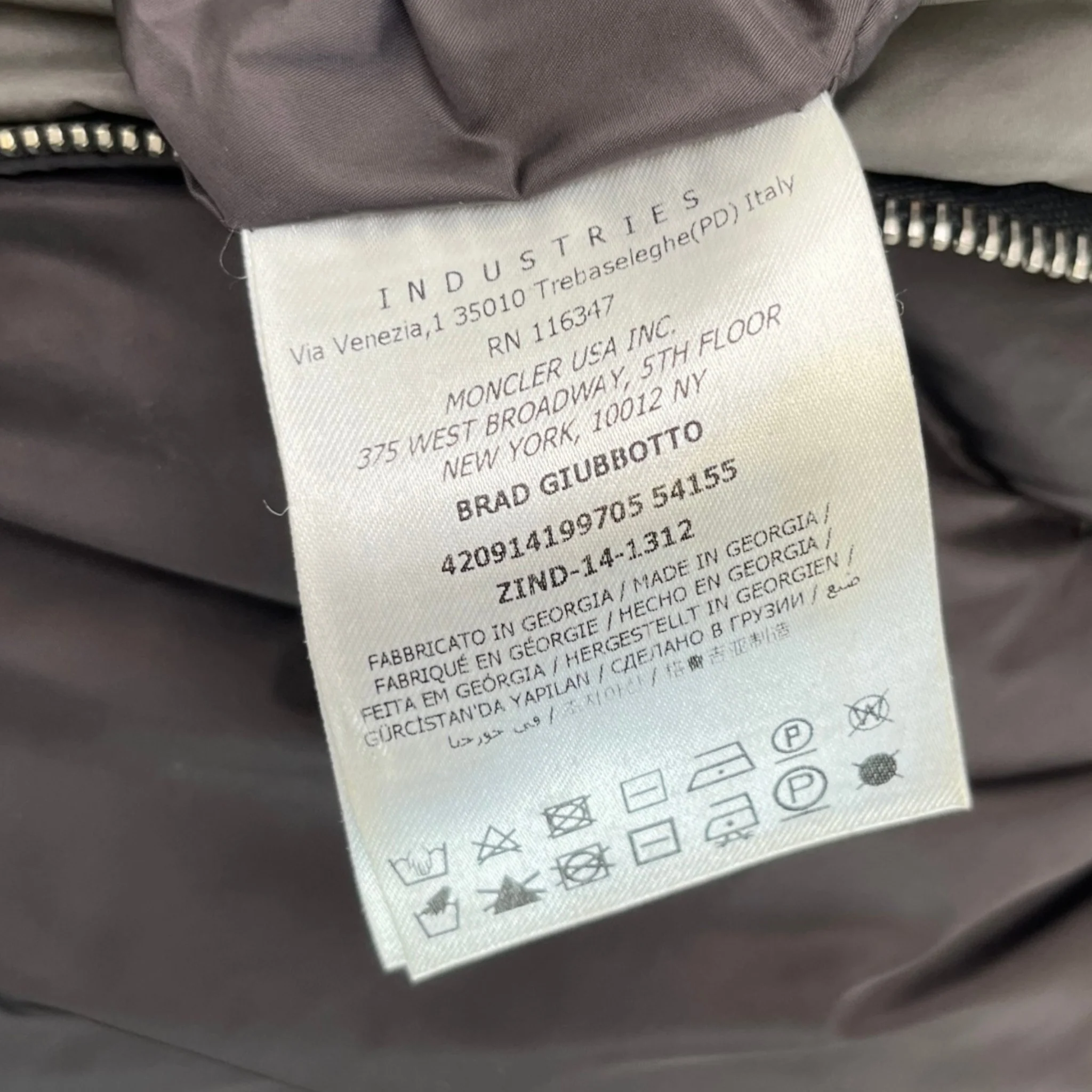 Men's Brad Down Jacket Grey Size 2 / M - Image 8