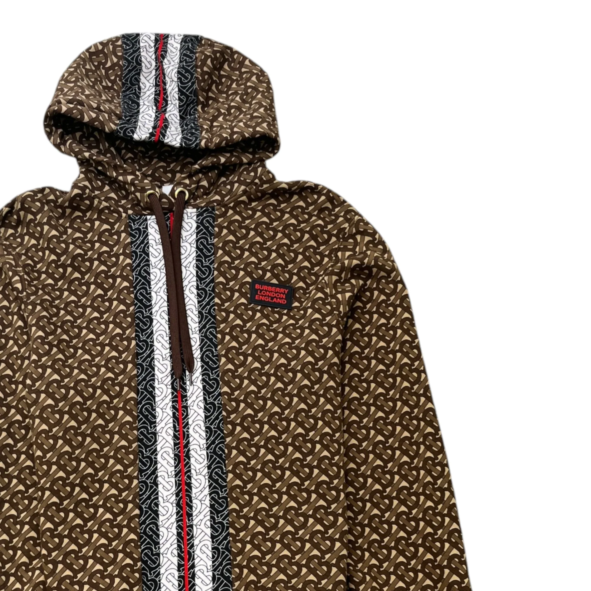 Men's Bridle Tb Monogram Hoodie Brown Size M - Image 3