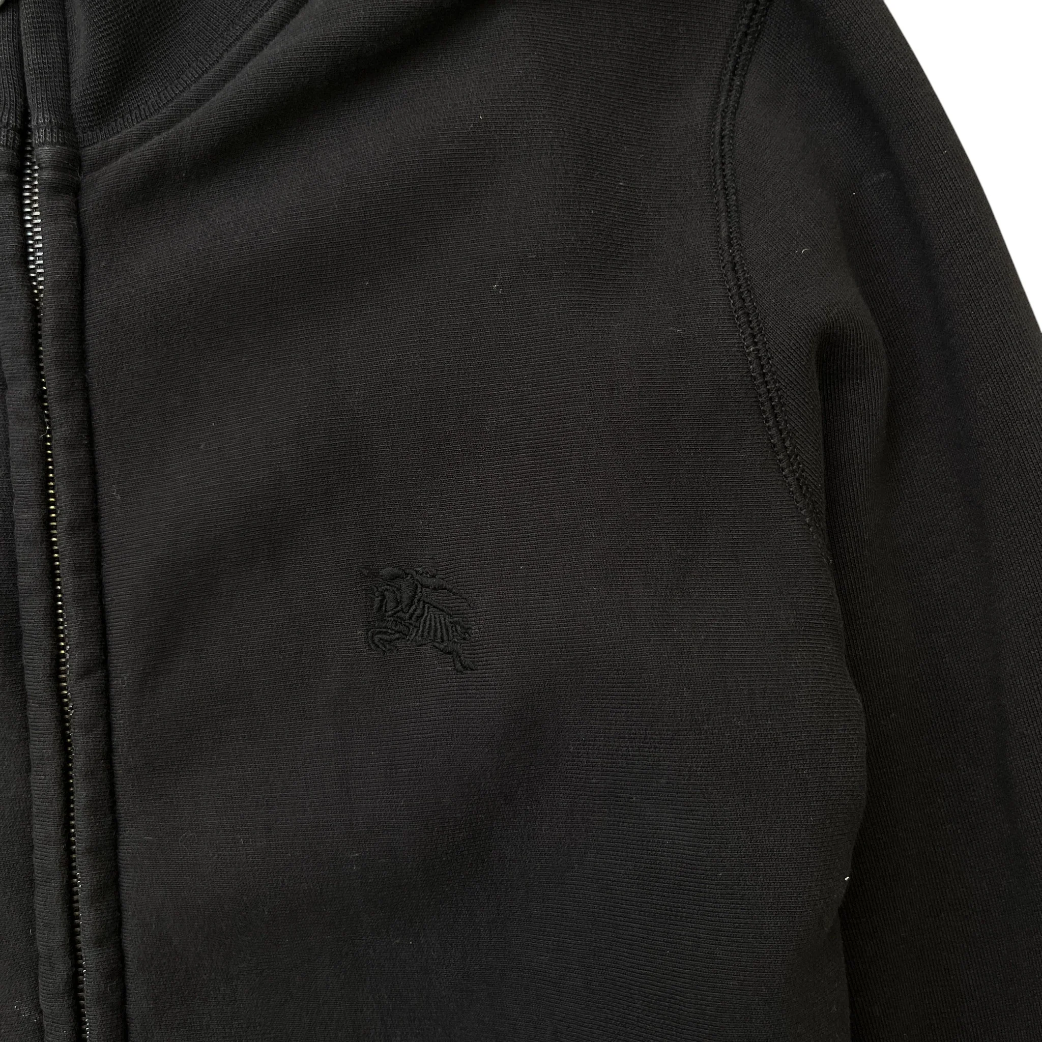 Men's Brit Check Full Zip Sweatshirt Black Size M - Image 5