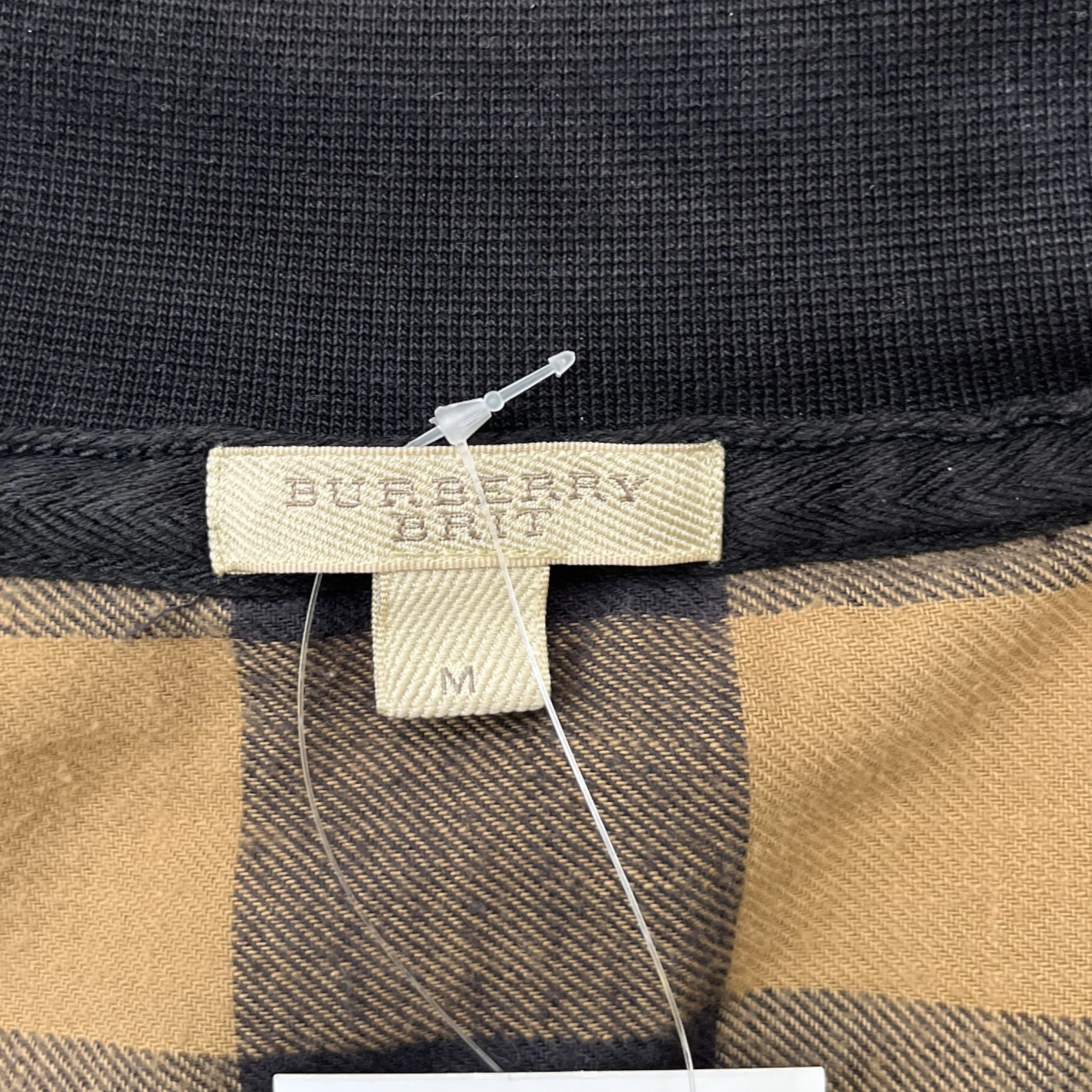 Men's Brit Check Full Zip Sweatshirt Black Size M - Image 7