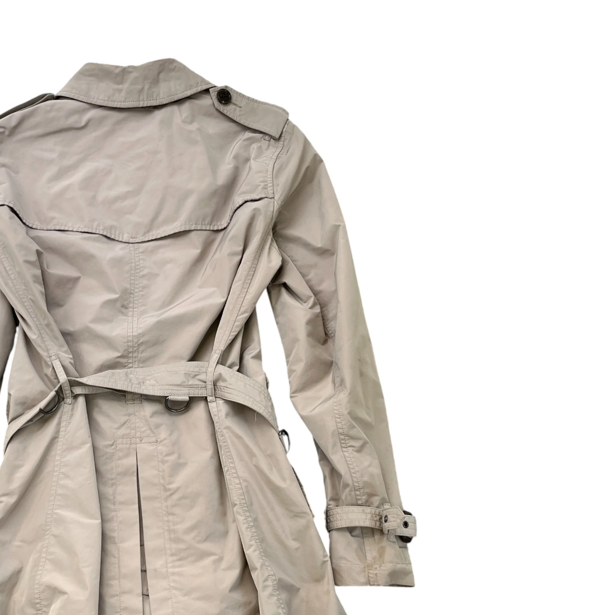 Men's Brit Trench Jacket Beige Size S - Image 4