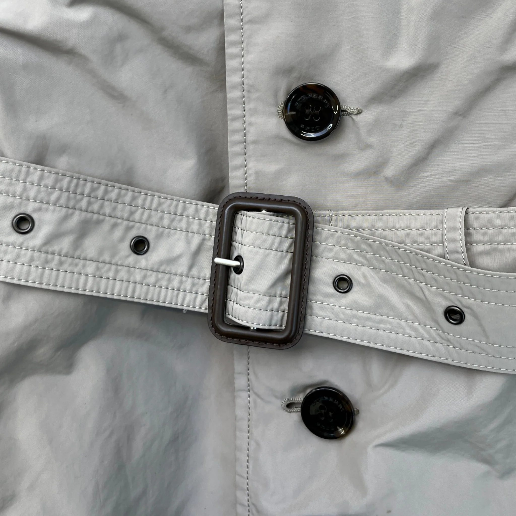 Men's Brit Trench Jacket Beige Size S - Image 5