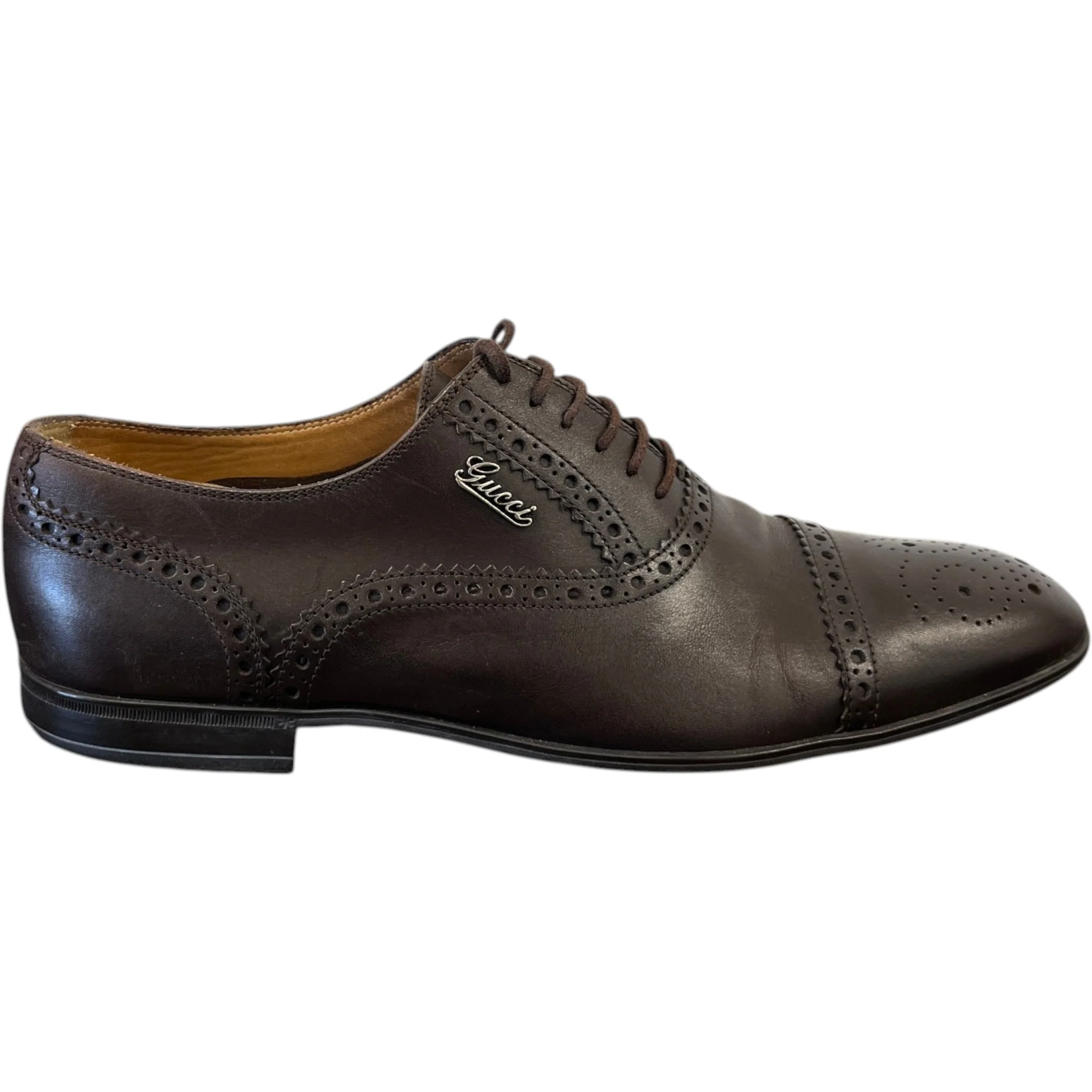 Men's Brogue Oxford Loafers Brown Size EU 40.5 / UK 6.5